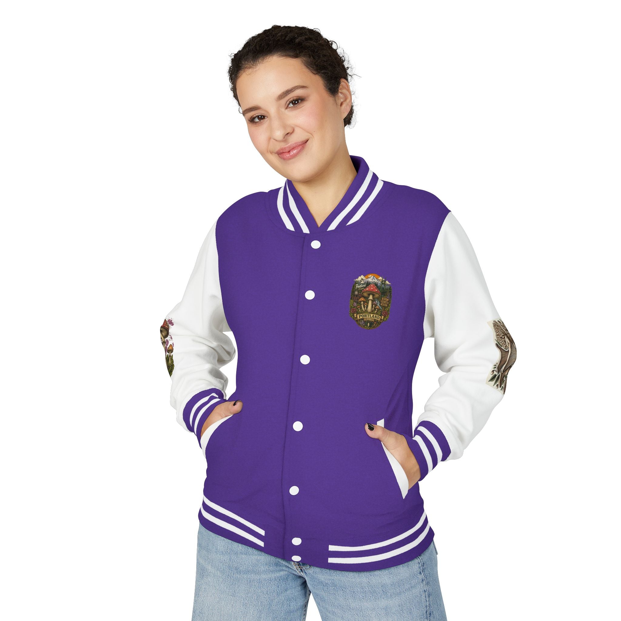 Portland Mushroom Patch Letterman Jacket