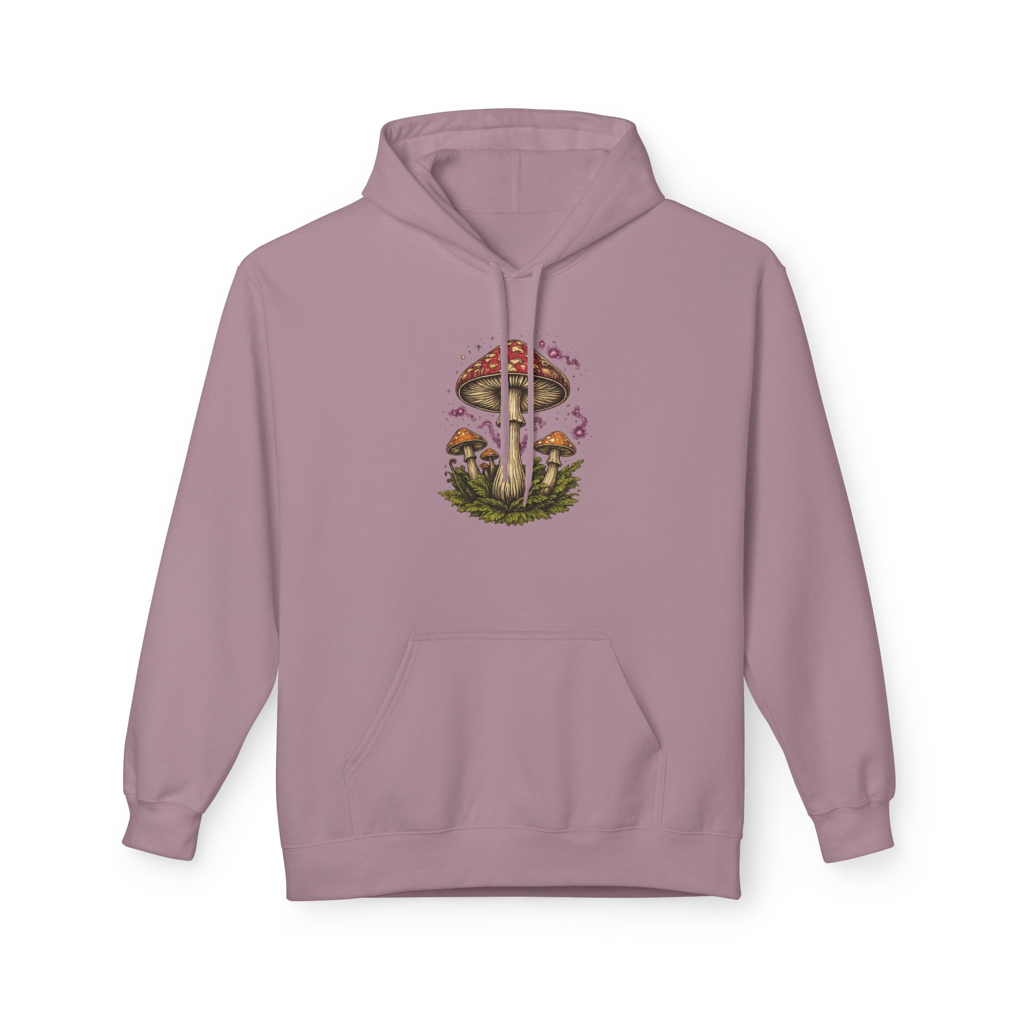 Mushroom Art Hoodie — Botanical Foraging Graphic Pullover