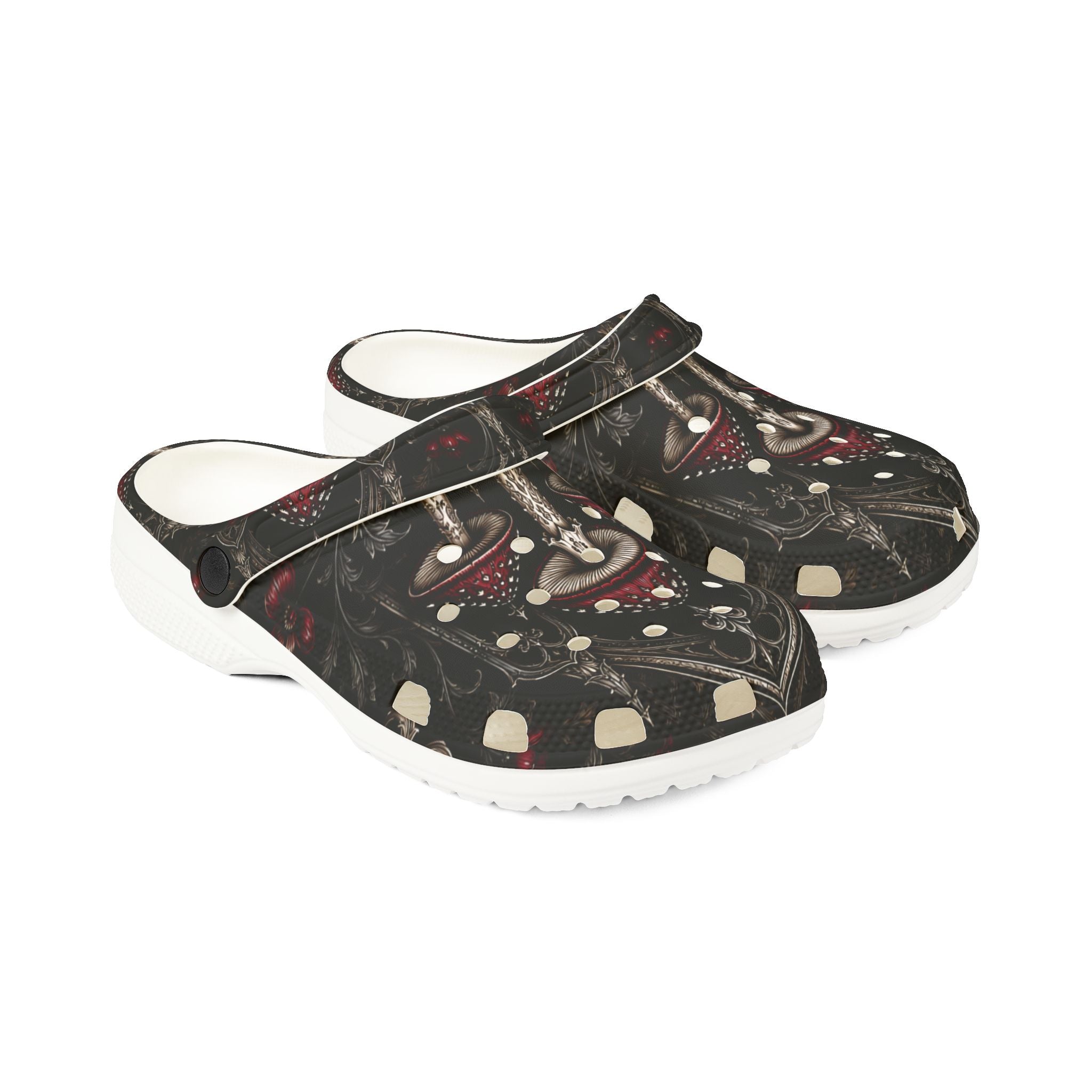 Mushroom Forest Clog — Psychedelic Red Toadstool EVA Foam Shoes