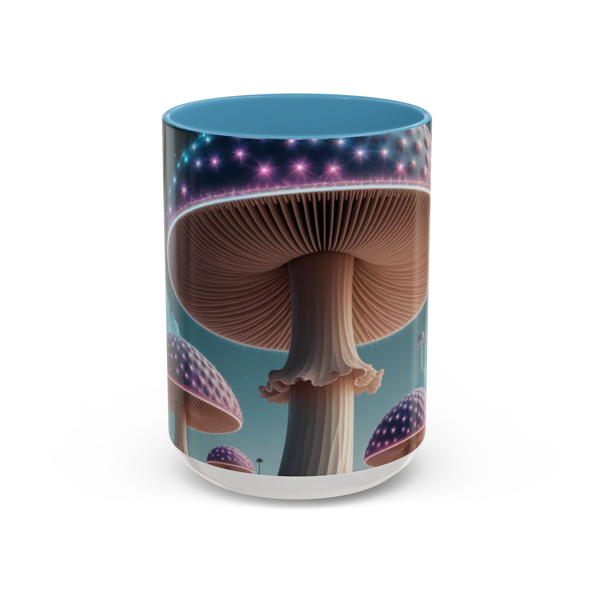 Mug: Mystical Mushroom Accent Coffee Mug — Fantasy Psychedelic Ceramic Cup (11/15oz)