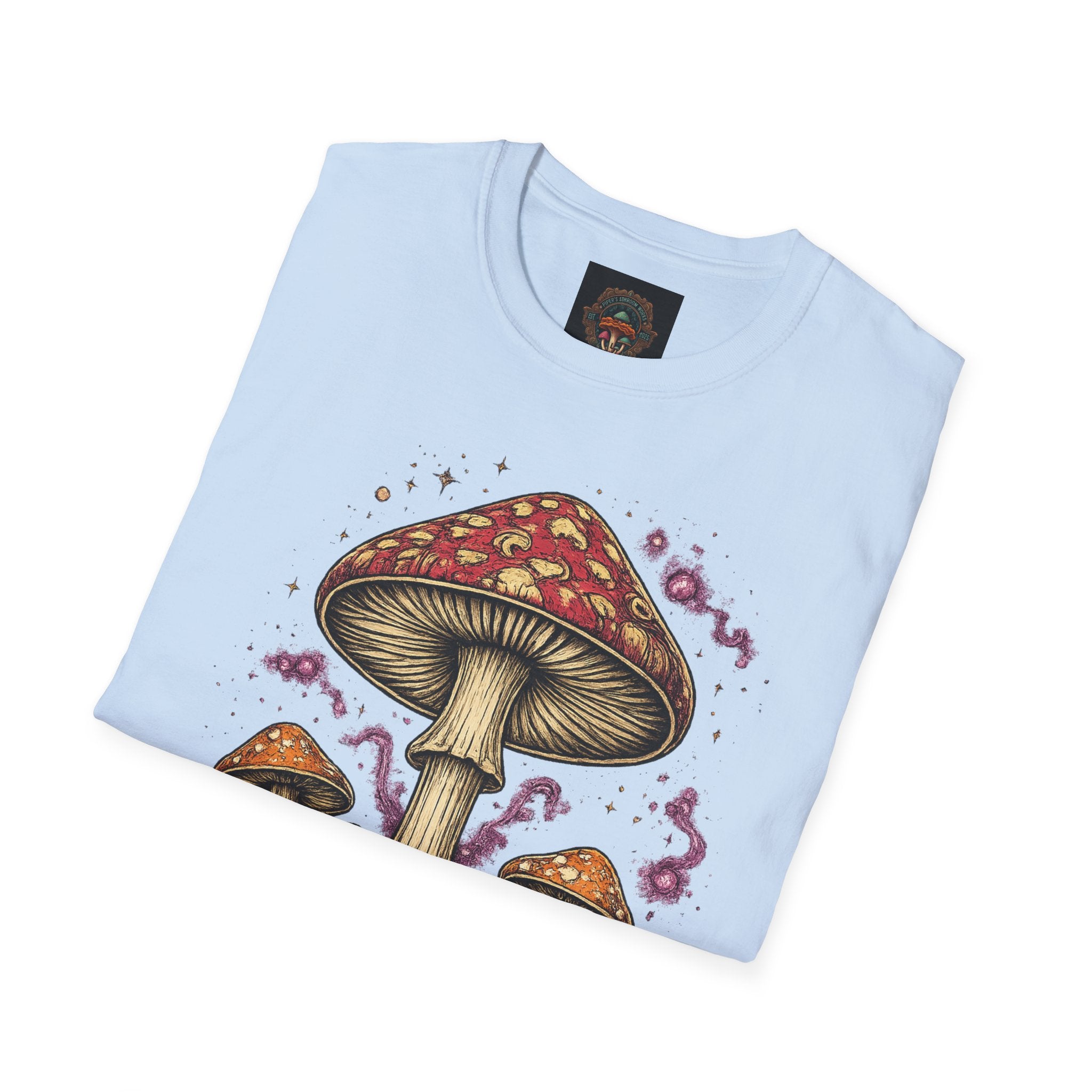 City: Portland Mushroom Magic T-Shirt — Vintage Red Toadstool Illustration