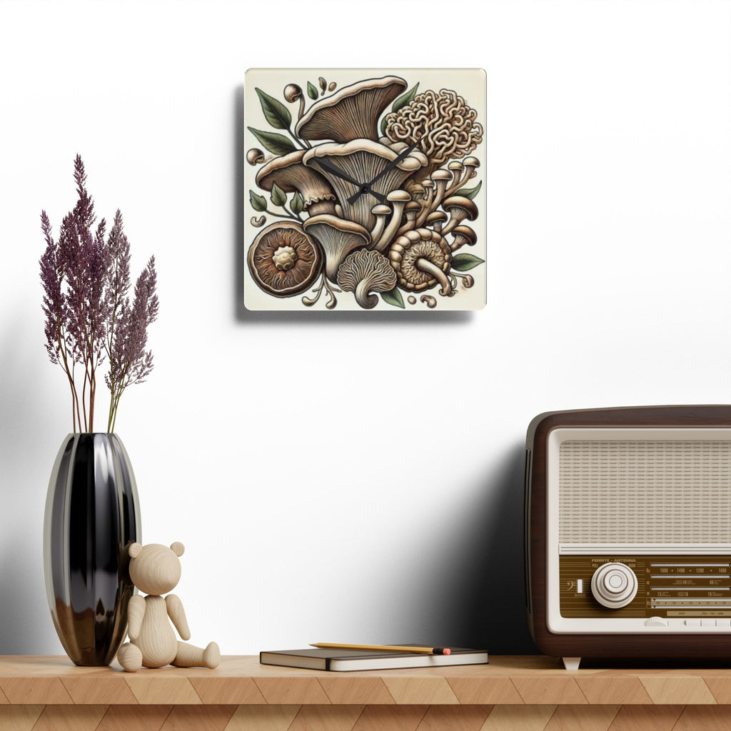 Forest Time Mushroom Harmony Clock