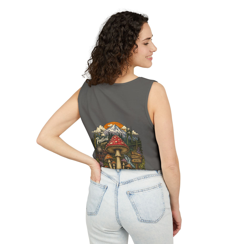 City: Portland Mushroom Tank Top — Psychedelic Forest Graphic Tank