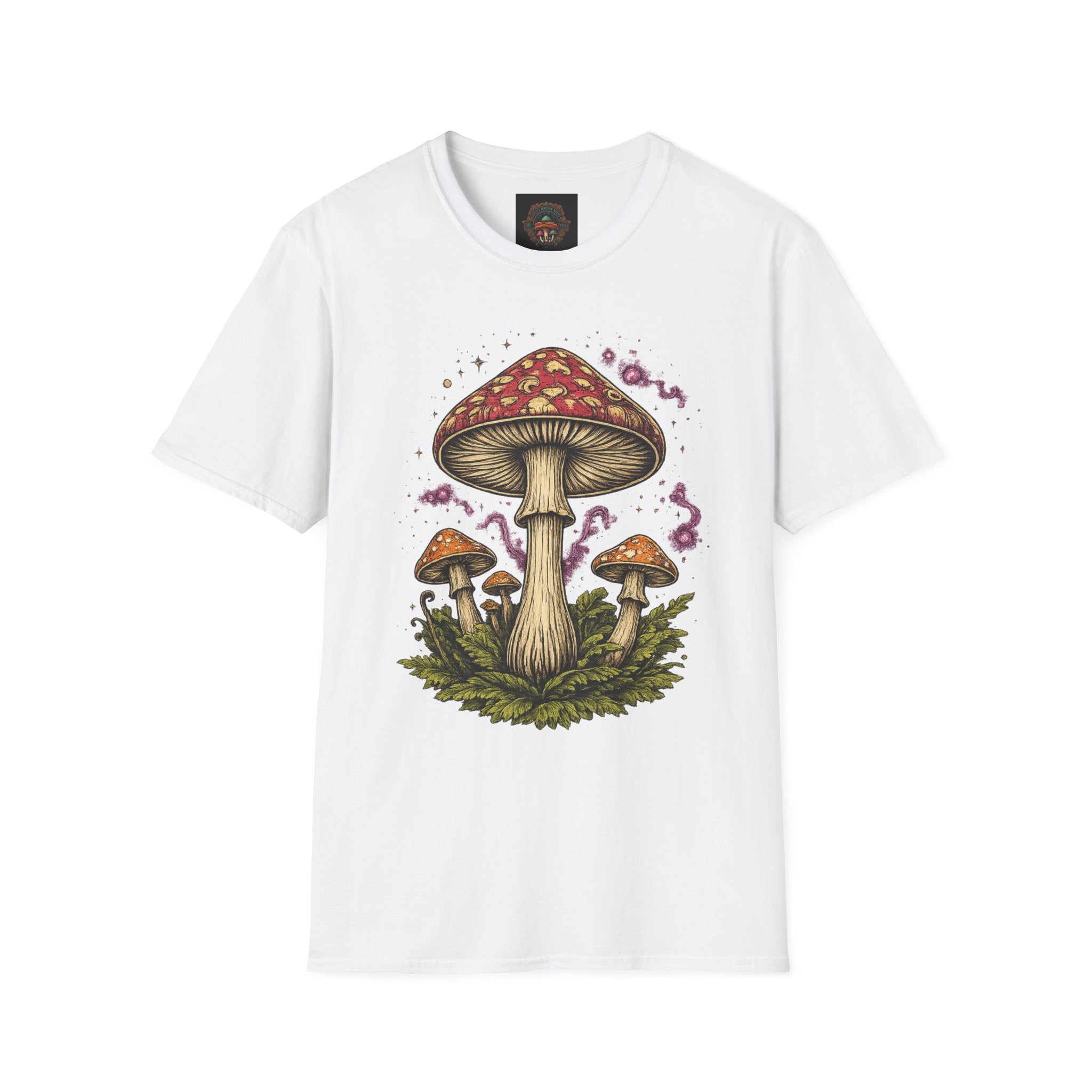 City: Gresham Psychedelic Mushroom Graphic T-Shirt — Red Amanita Illustration