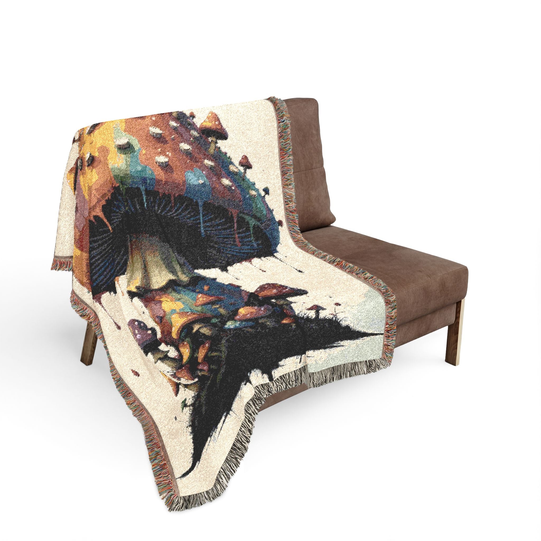 Woven Blanket — Surreal Floating Island Tapestry Throw