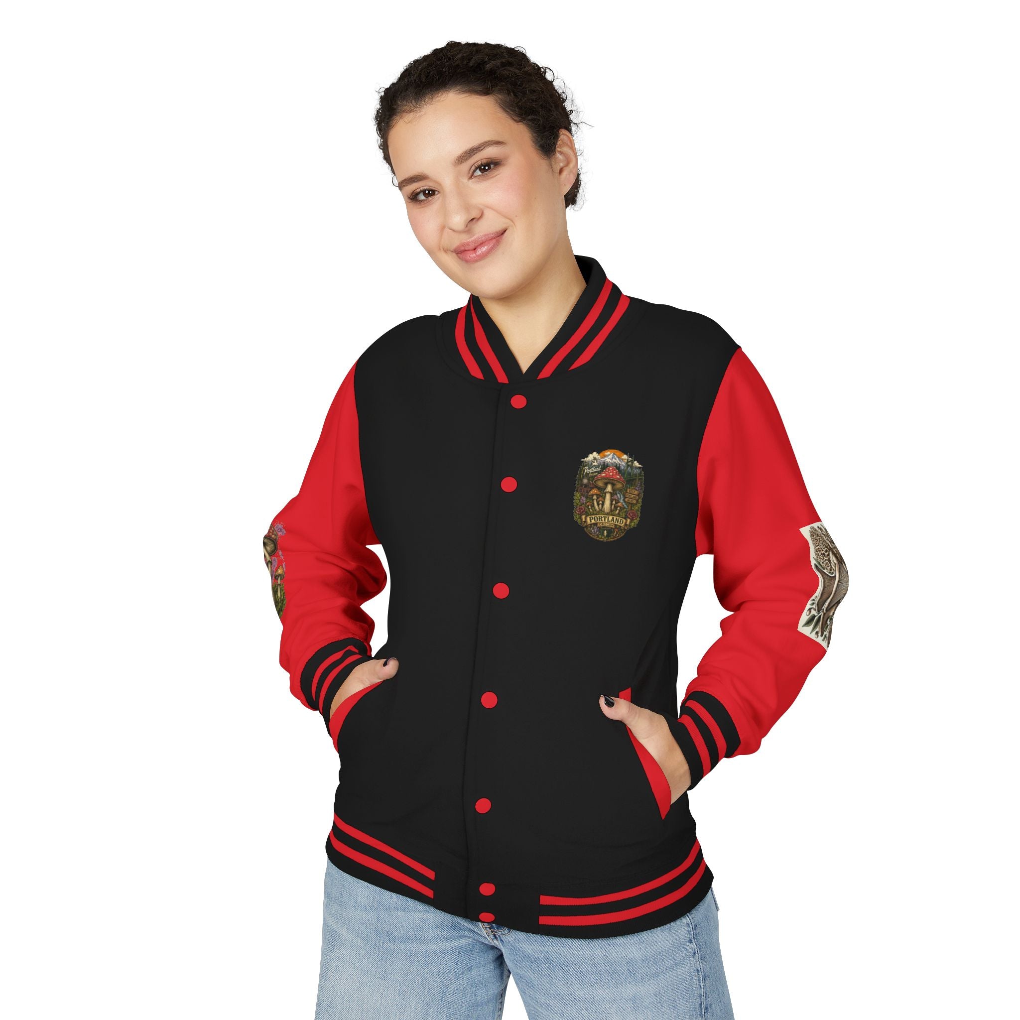 Portland Mushroom Patch Letterman Jacket