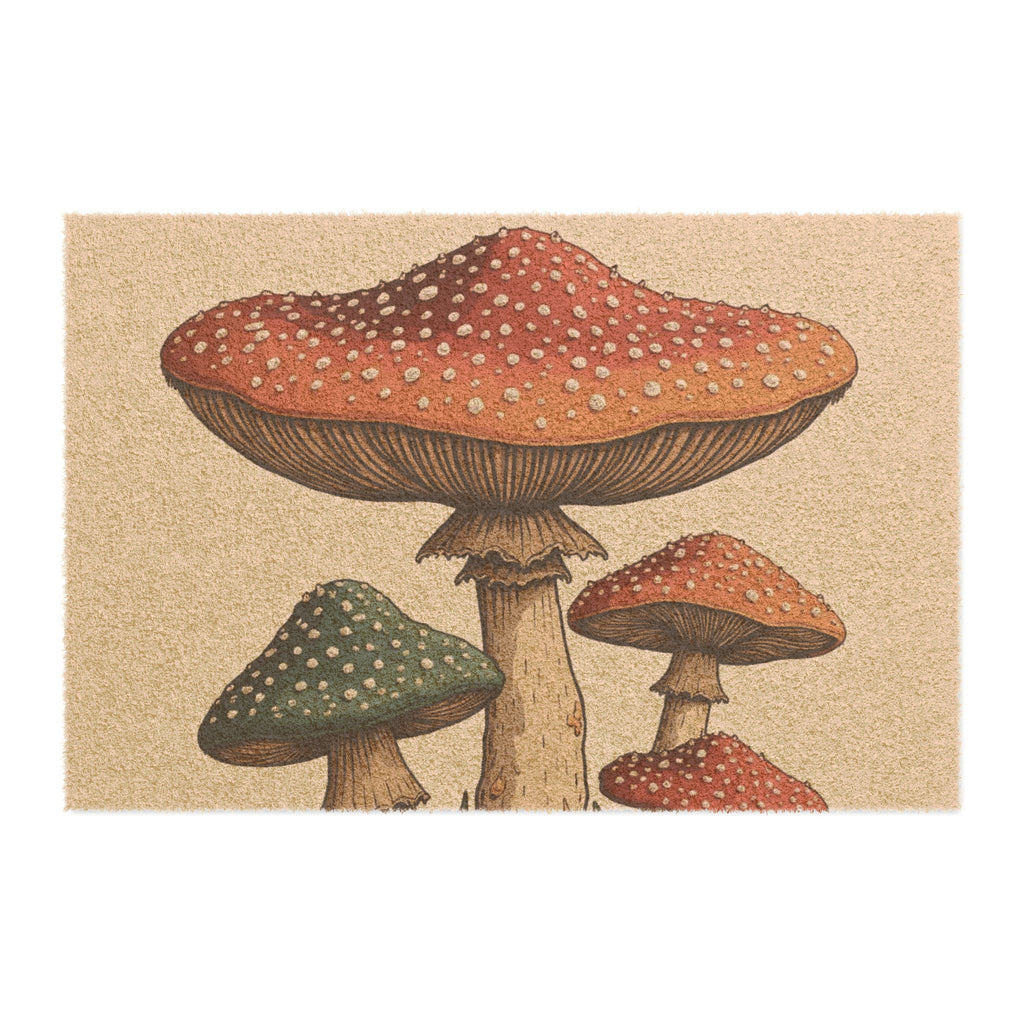 Mushroom Vintage Doormat – Retro Toadstool Welcome Mat