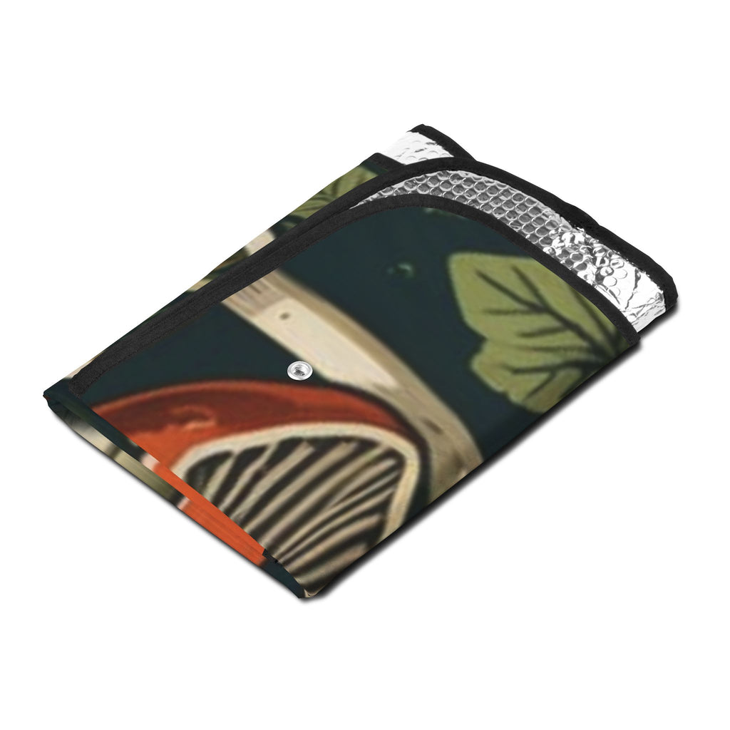 Mushroom Forest Car Sun Shade — Retro Red Toadstool Windshield Protector