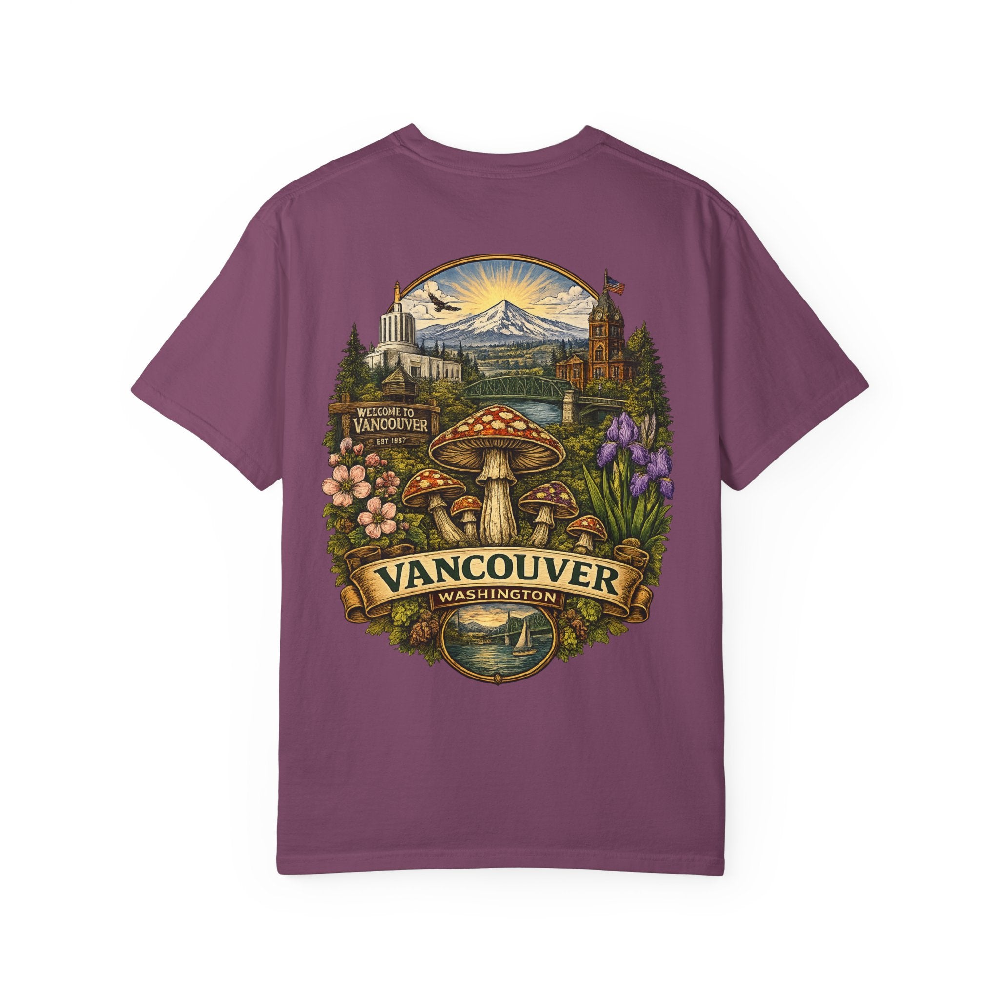 City: Lake Oswego Mushroom T-Shirt — Vintage Nature & Psychedelic Fungi Design
