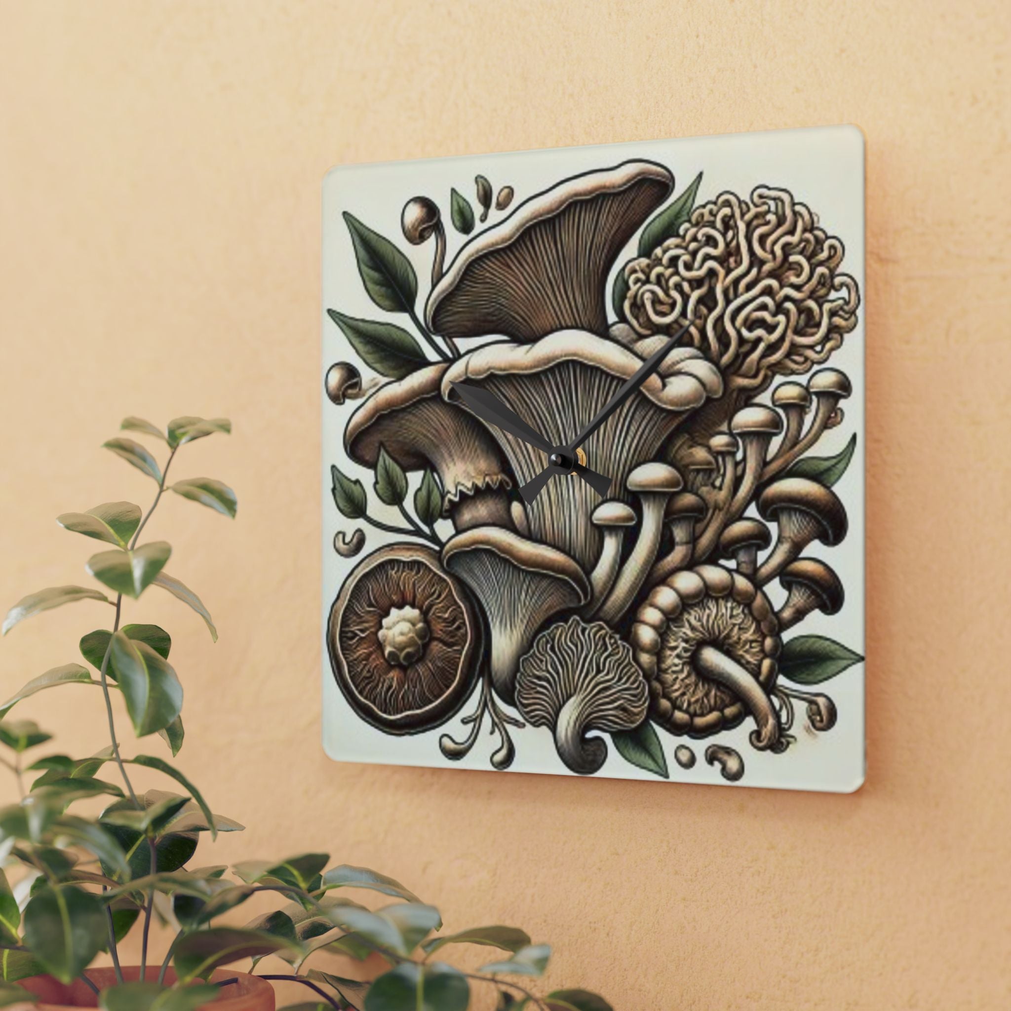 Forest Time Mushroom Harmony Clock