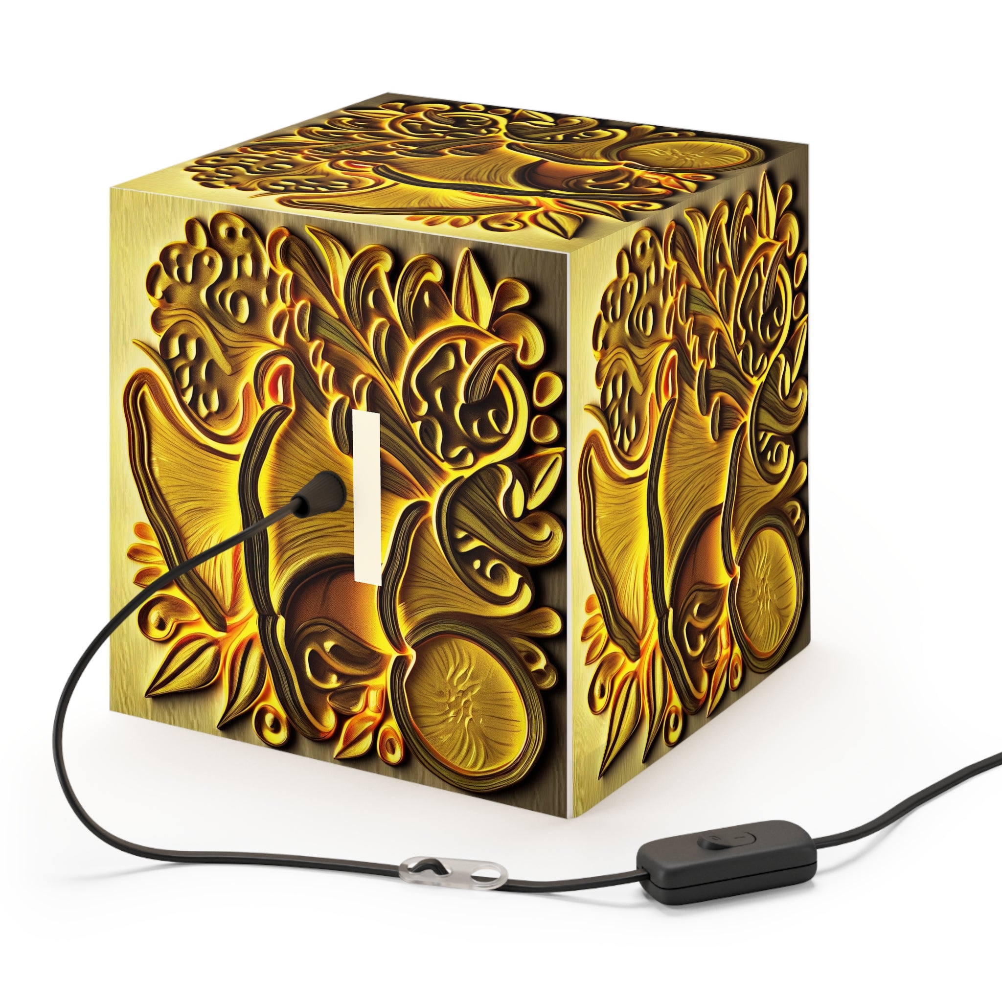 The Light Cube Lamp Golden Shroom Custom Design