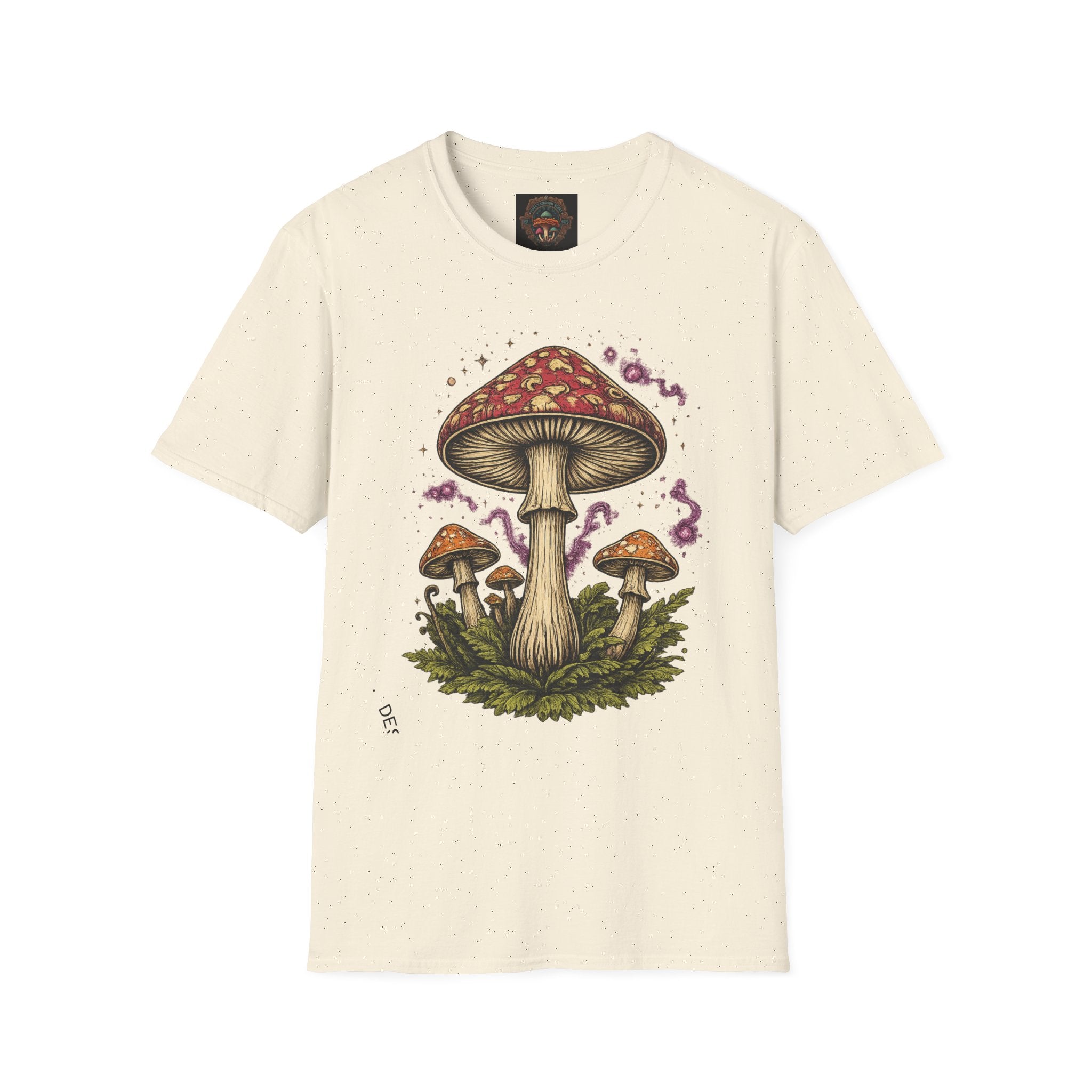 Mushroom Illustration T-Shirt – Vintage Red Toadstool Graphic