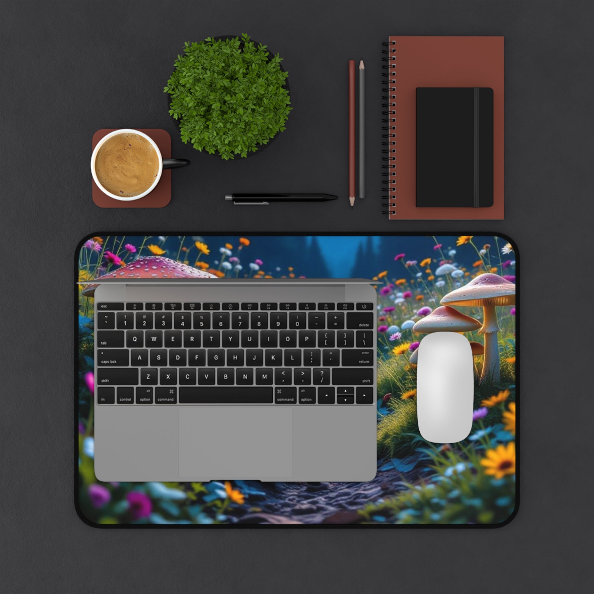 Mystic Path Mushroom Garden Mouse Pad – Make Every Click Magical