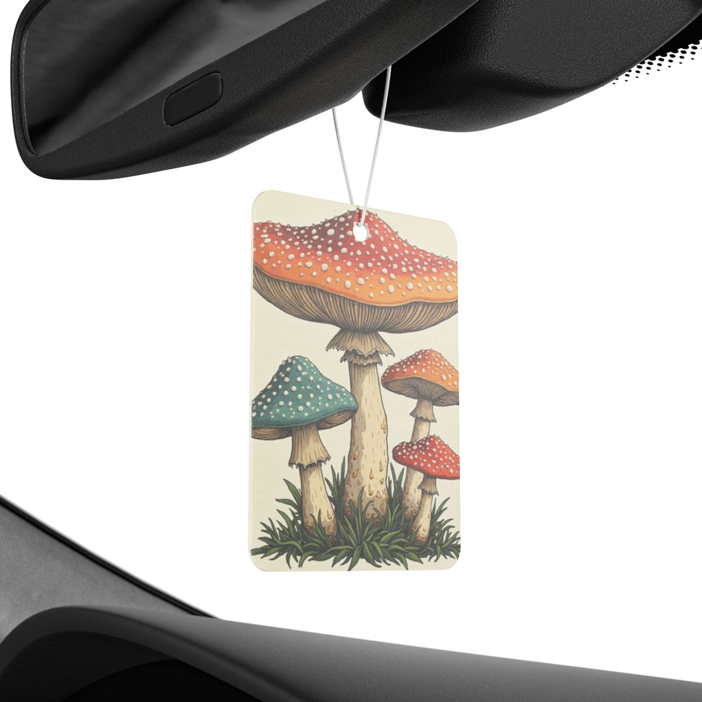 Mushroom Grove Car Air Freshener — Vintage Toadstool Scented Ornament