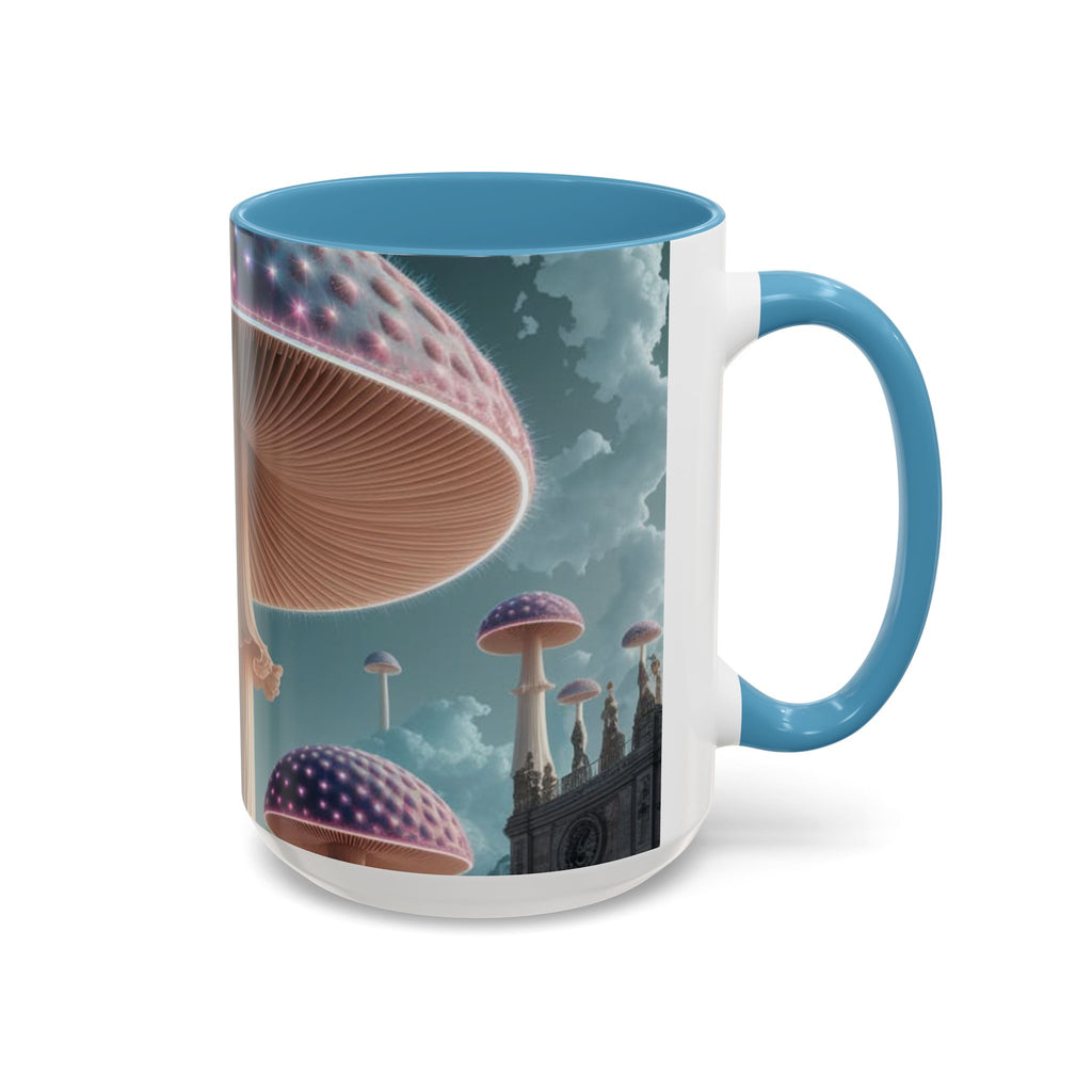 Mug: Mystical Mushroom Accent Coffee Mug — Fantasy Psychedelic Ceramic Cup (11/15oz)