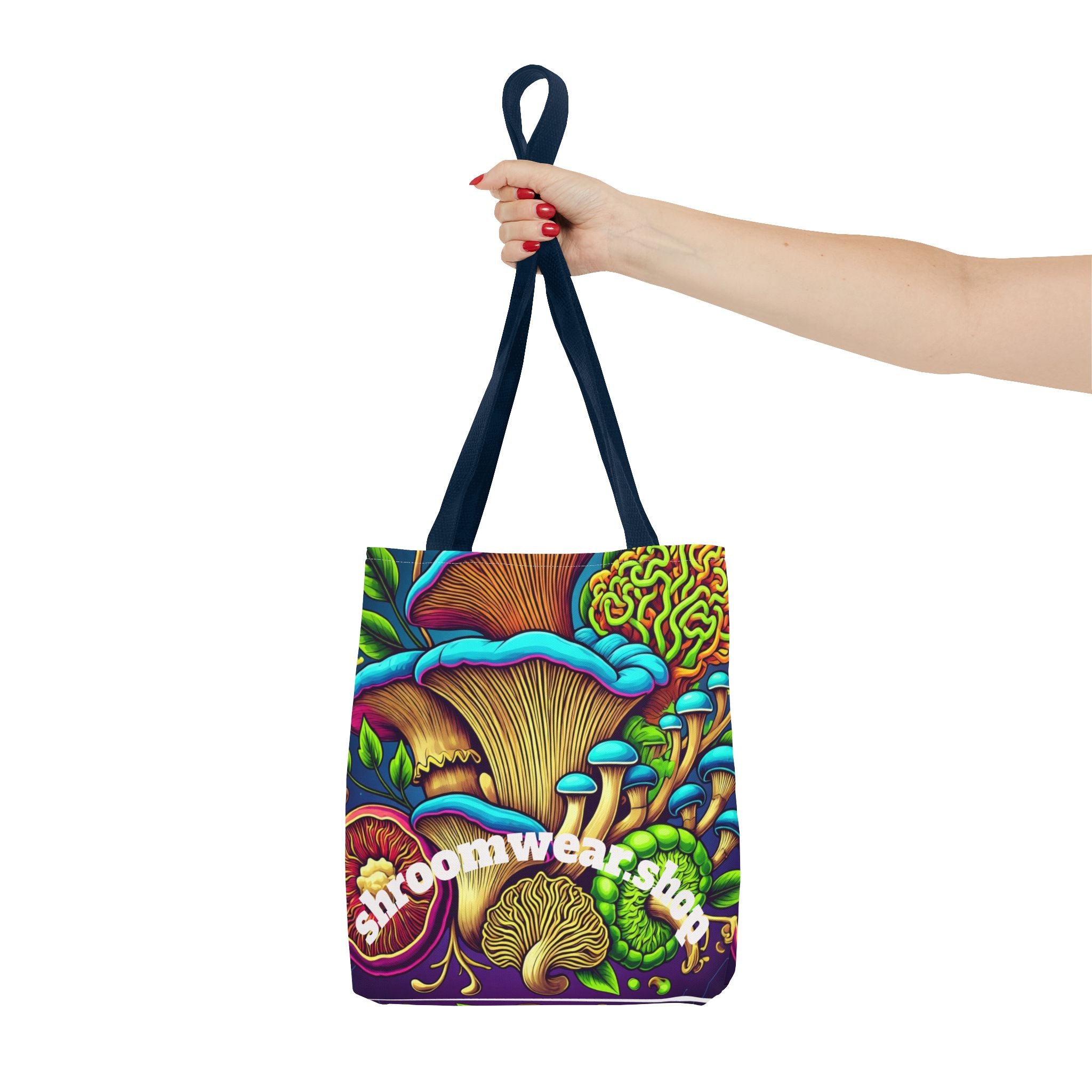 Bag: Mushroom Art Tote Bag – Psychedelic Fungi All-Over Print Eco Tote