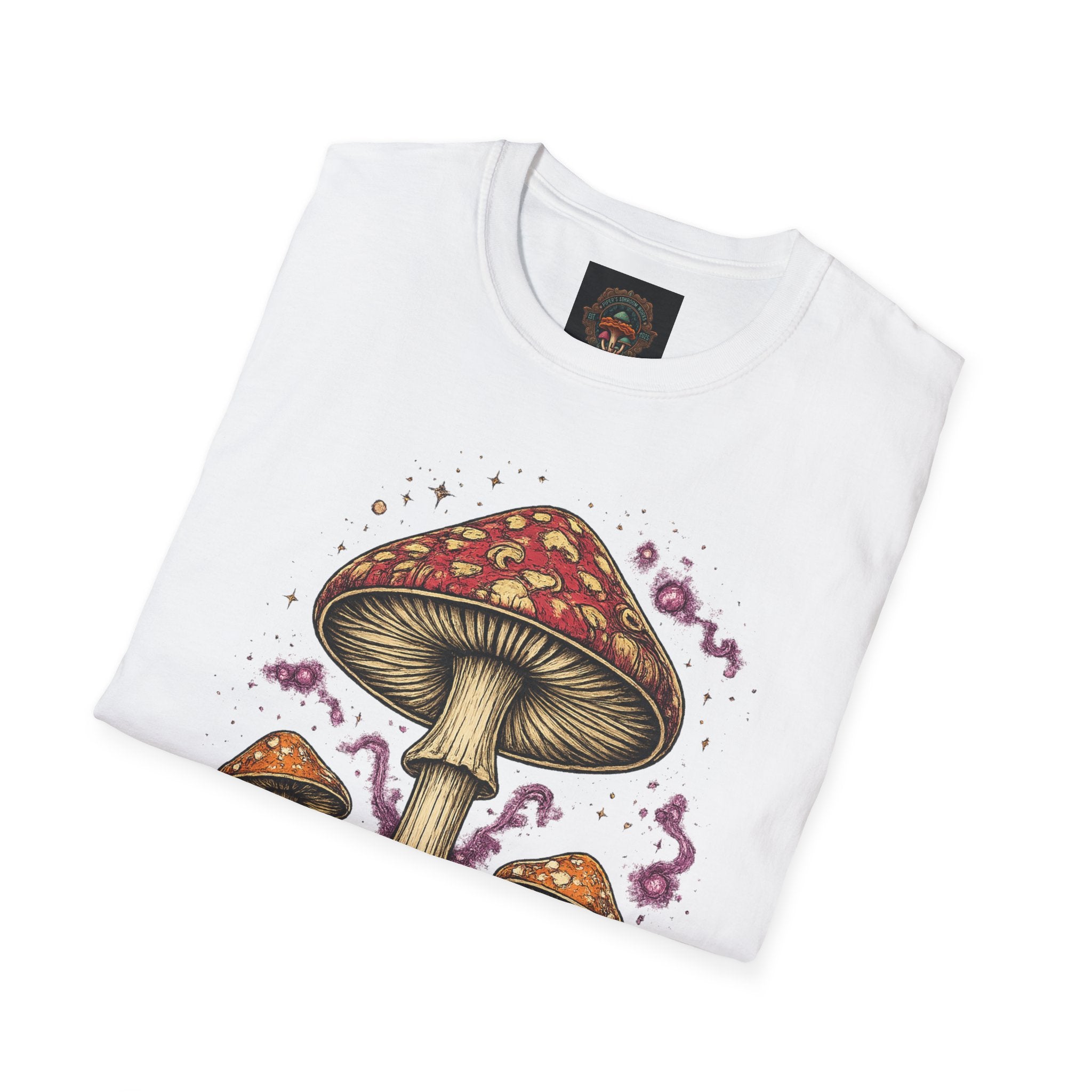 City: Gresham Psychedelic Mushroom Graphic T-Shirt — Red Amanita Illustration