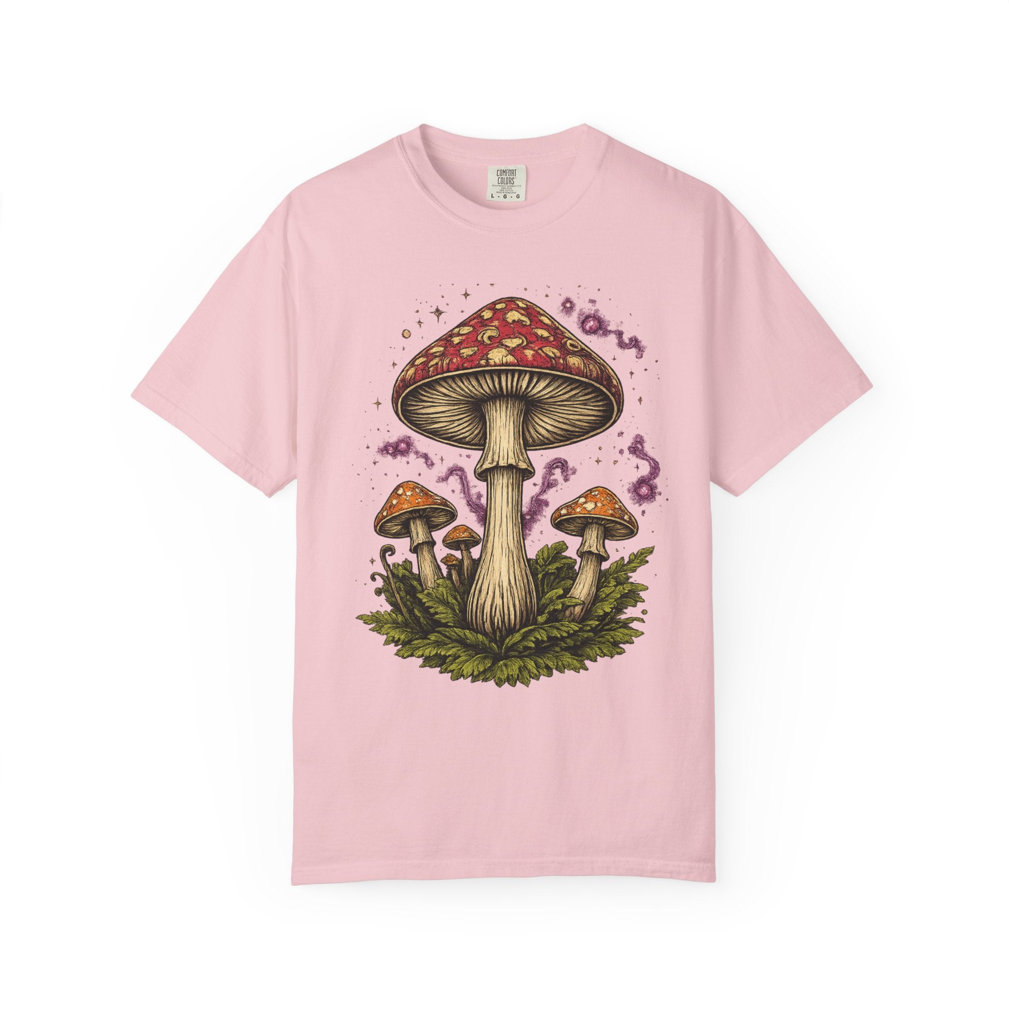City: Portland Mushroom Graphic T-Shirt — Vintage Forest Amanita Design