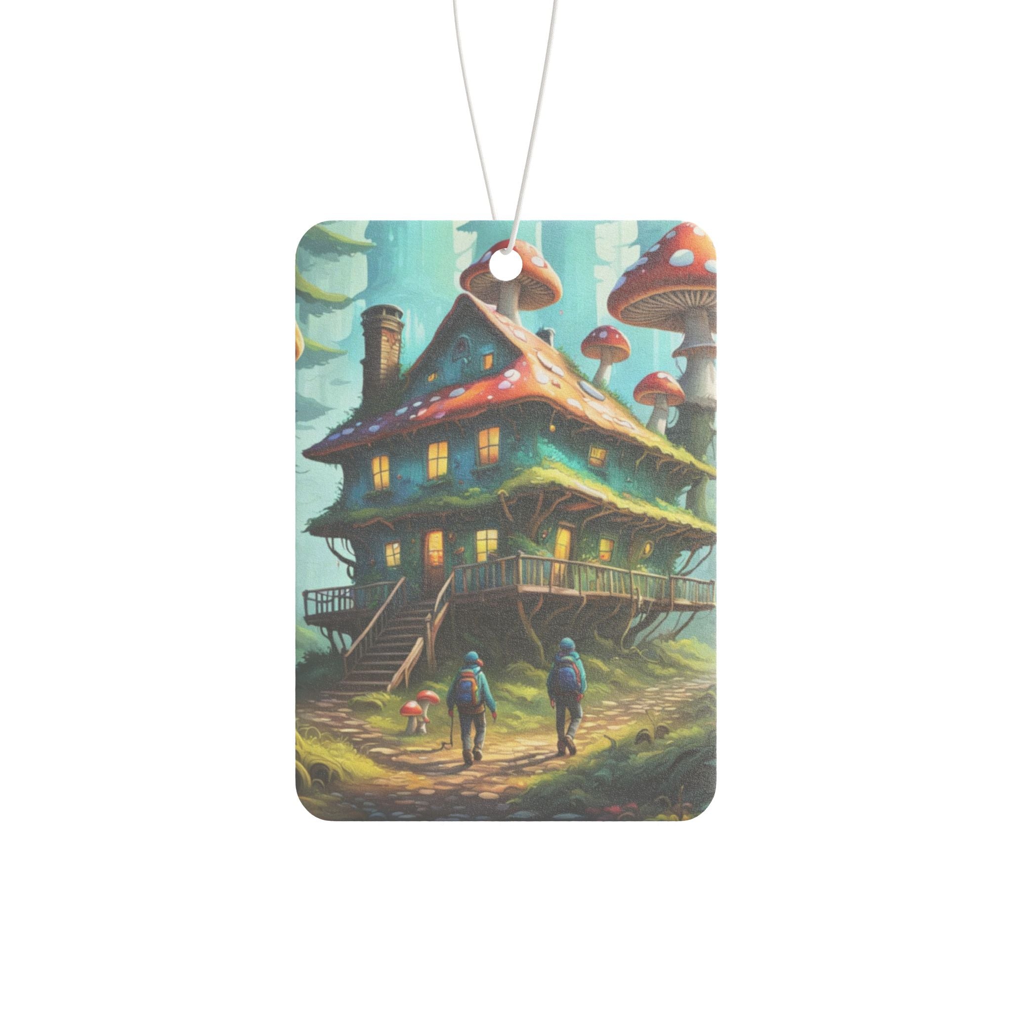 Mushroom Cottage Car Air Freshener — Whimsical Forest Scented Decor