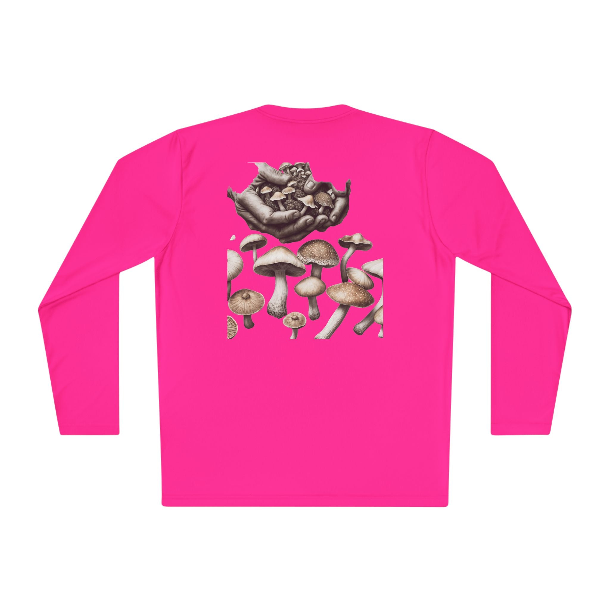Vancouver Nature Long Sleeve Tee — Scenic Mountains & Mushroom Art