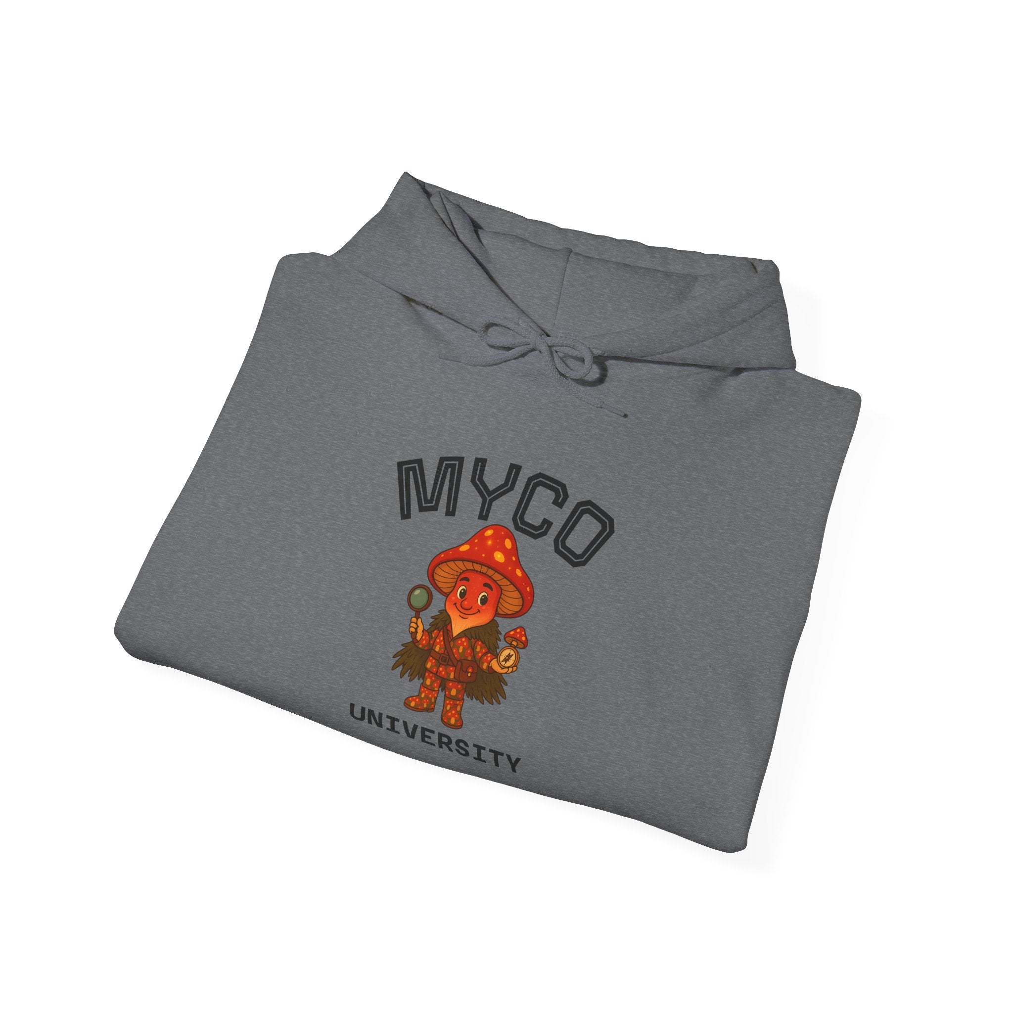 Myco University Lion & Mushroom Hoodie — Psychedelic Lion Graphic Pullover
