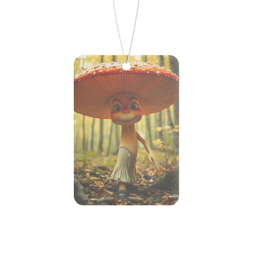 Mushroom Character Car Air Freshener — Cute Forest Cartoon Scent