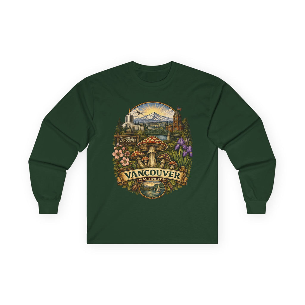 City: Vancouver Mushroom Graphic Long Sleeve Tee