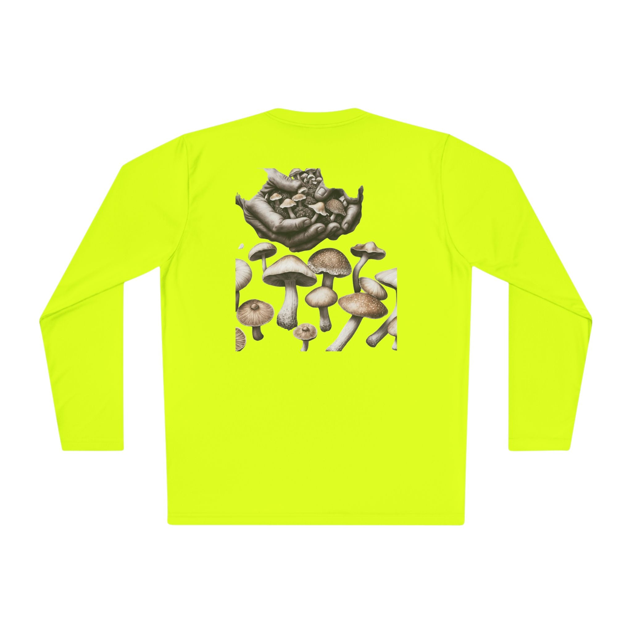 Vancouver Nature Long Sleeve Tee — Scenic Mountains & Mushroom Art