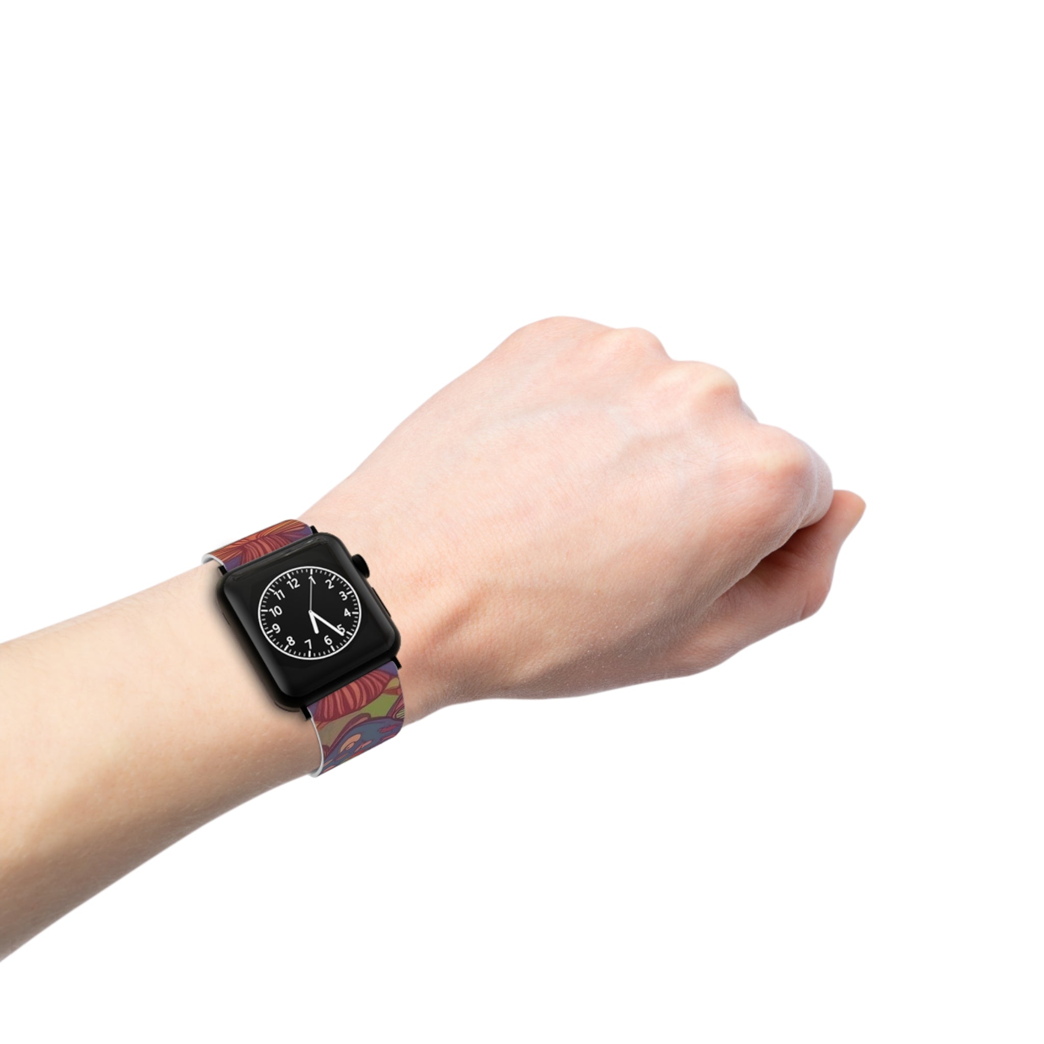Mushroom Forest Apple Watch Band — Colorful Psychedelic Nature Strap