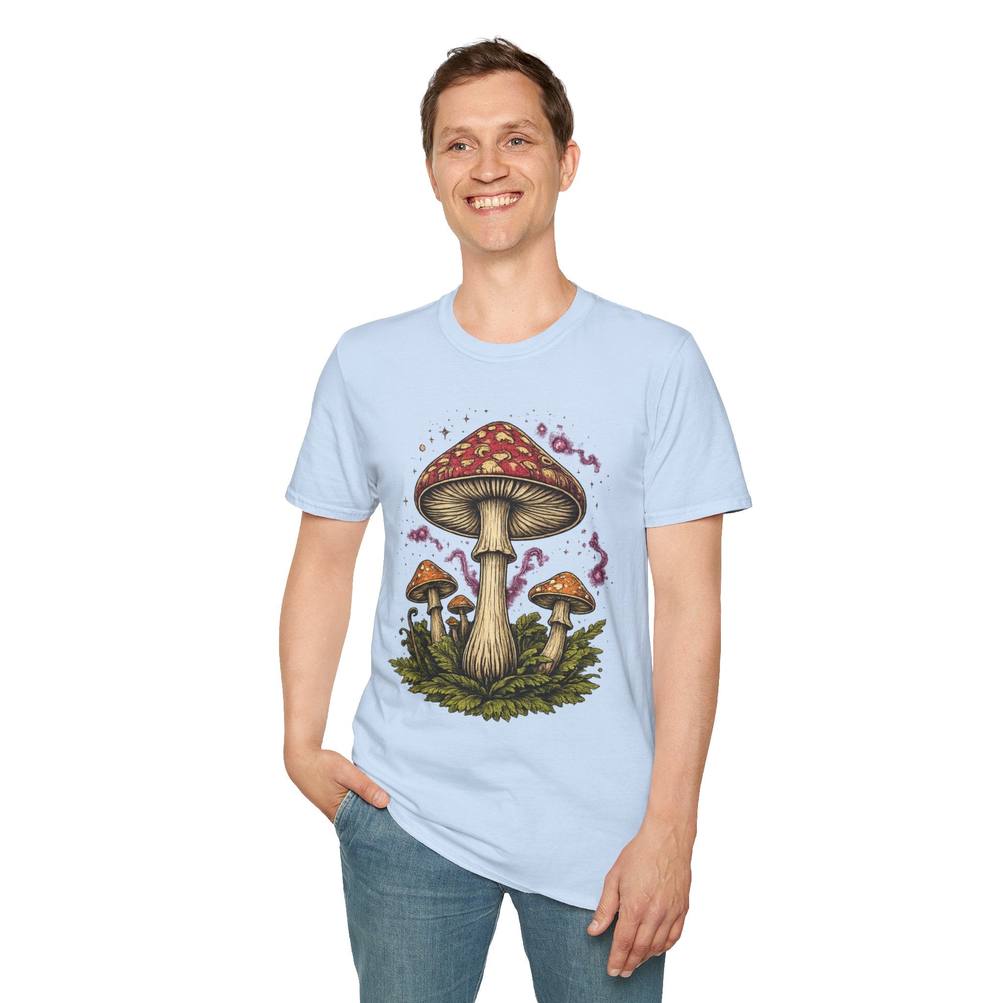 City: Gresham Psychedelic Mushroom Graphic T-Shirt — Red Amanita Illustration