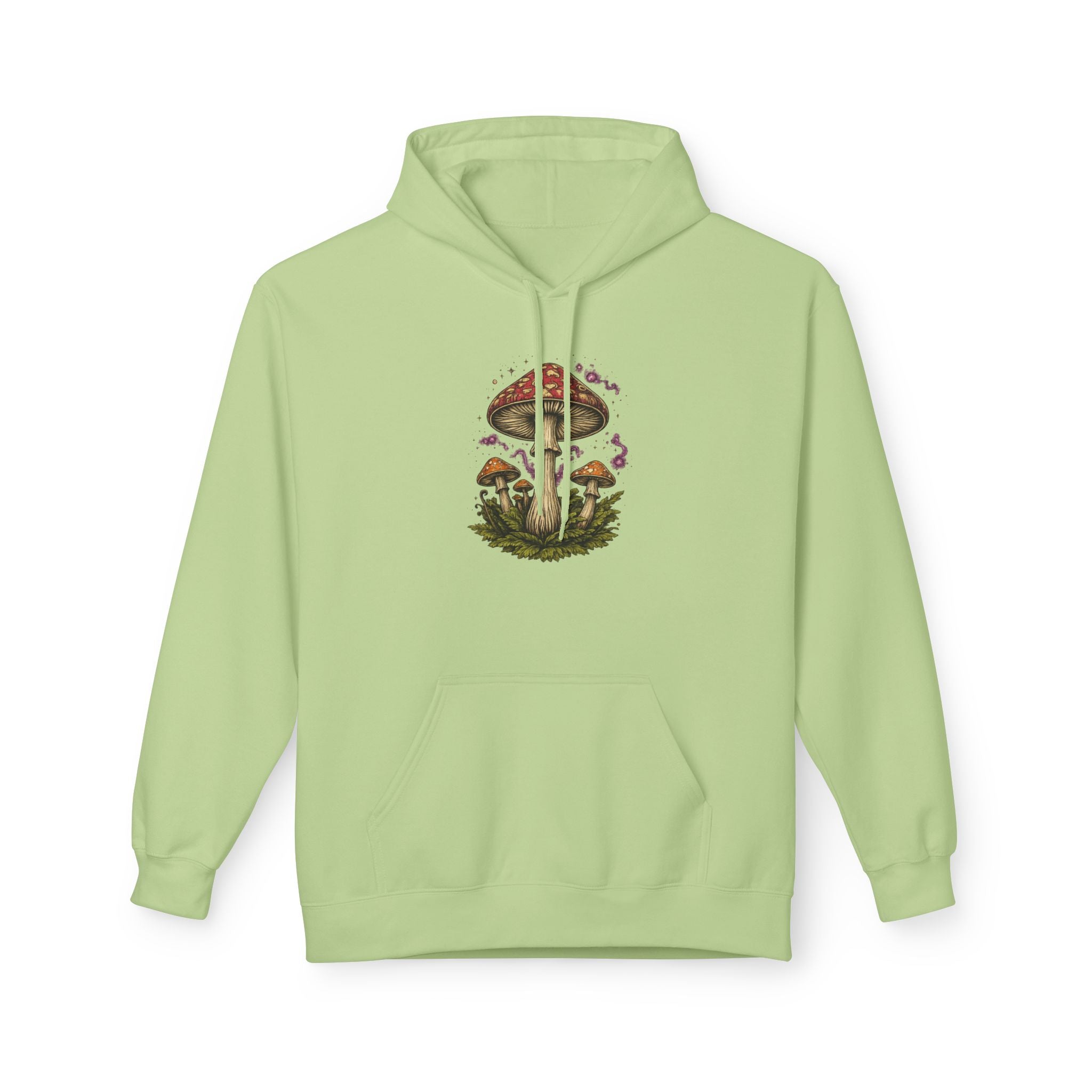 Mushroom Art Hoodie — Botanical Foraging Graphic Pullover
