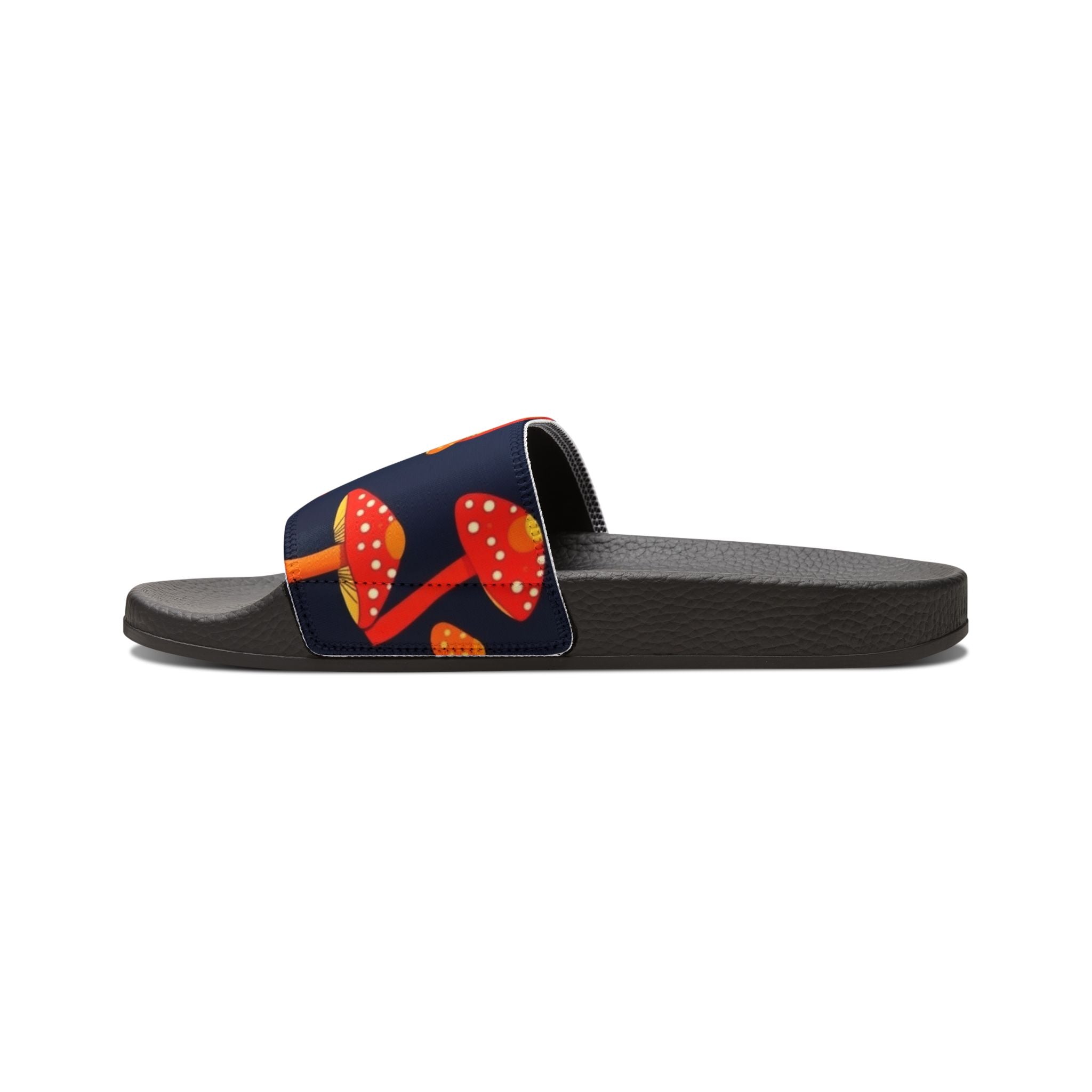 Mushroom Pattern Slide Sandals — Women's Removable-Strap Beach Slides