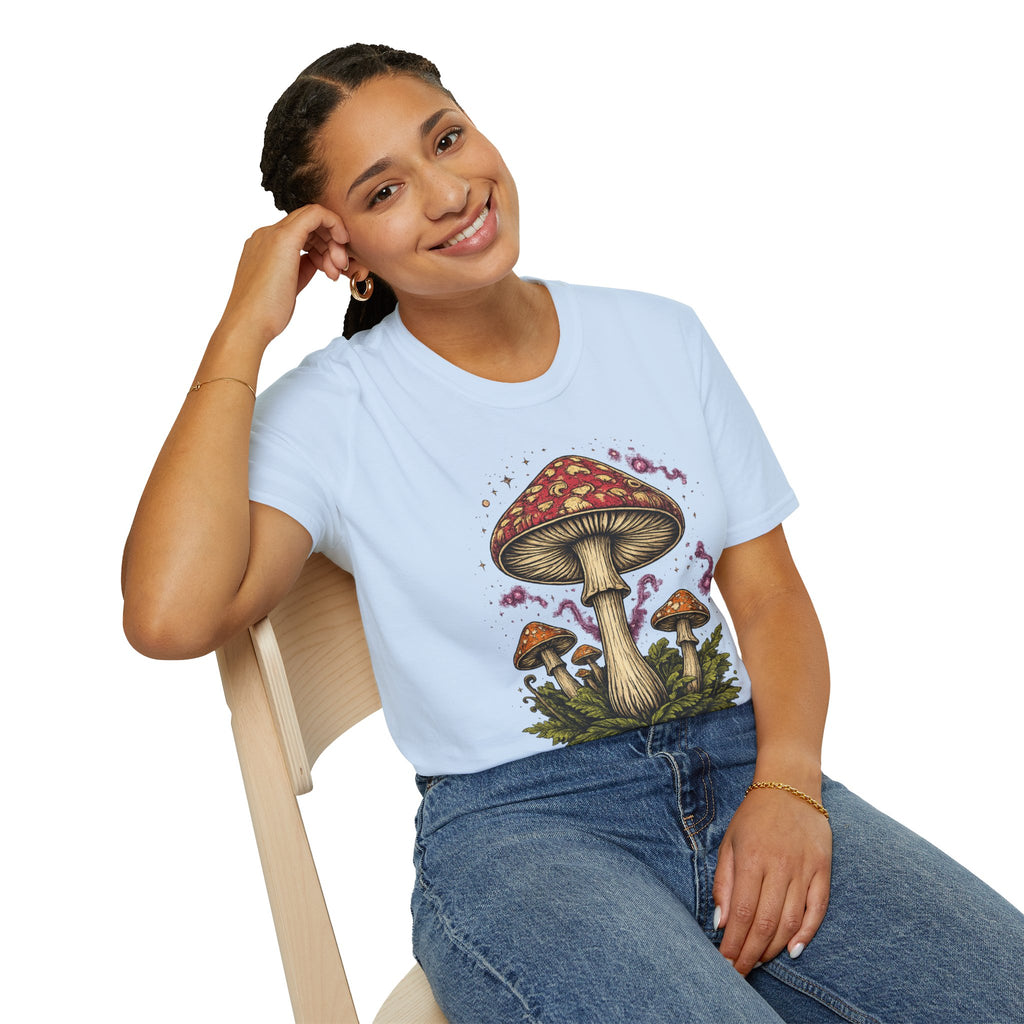 City: Gresham Psychedelic Mushroom Graphic T-Shirt — Red Amanita Illustration