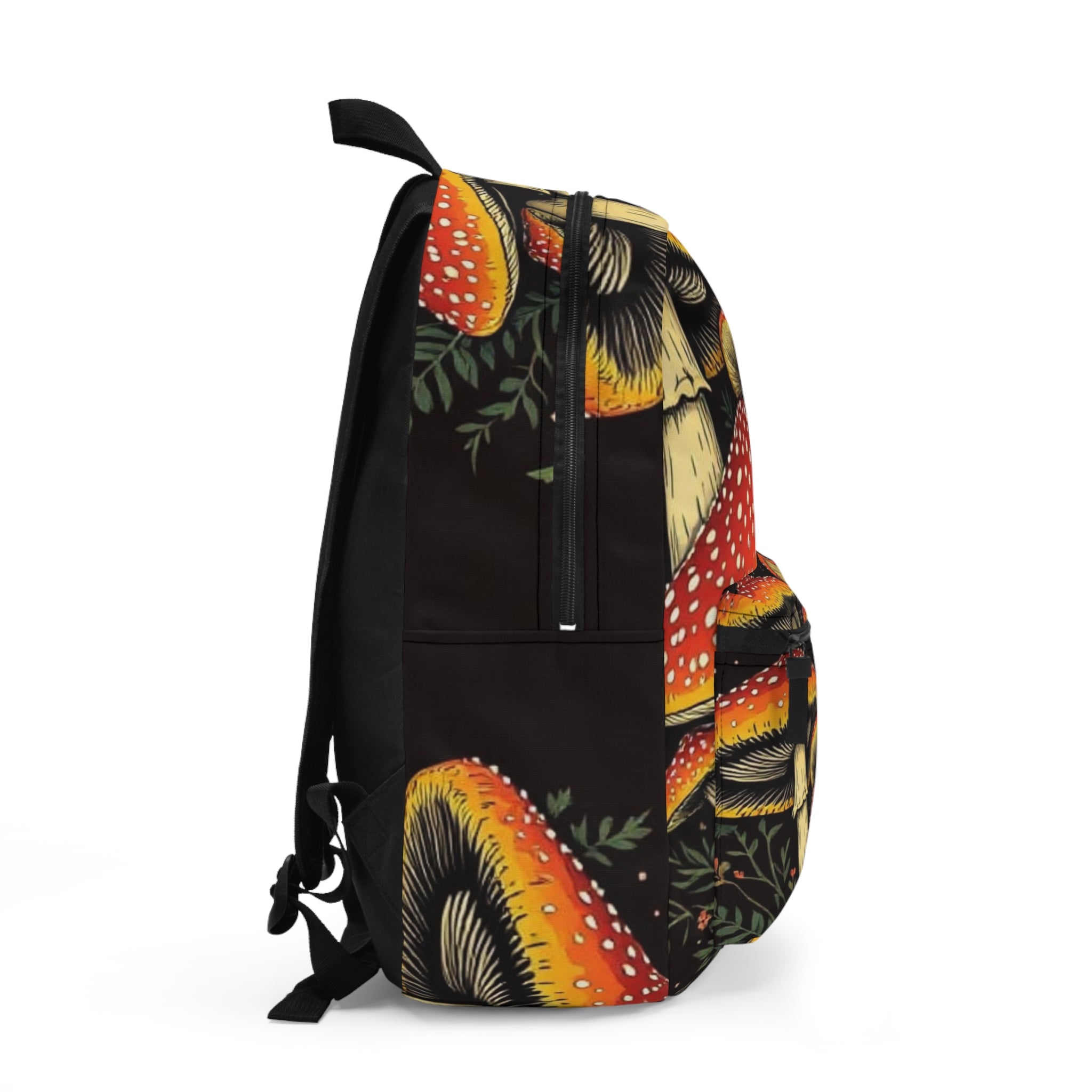 Mushroom Forest Backpack — Red Fly Agaric Nature Print Bag