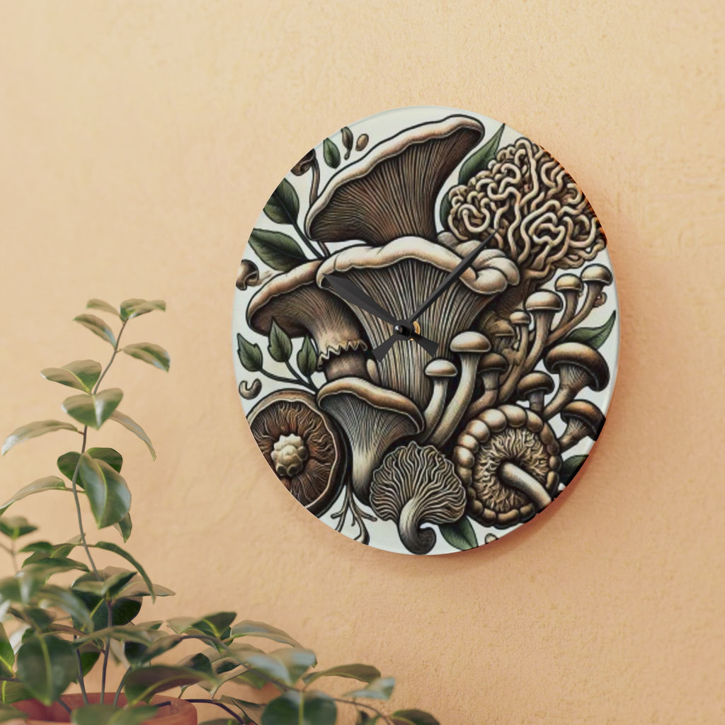 Forest Time Mushroom Harmony Clock