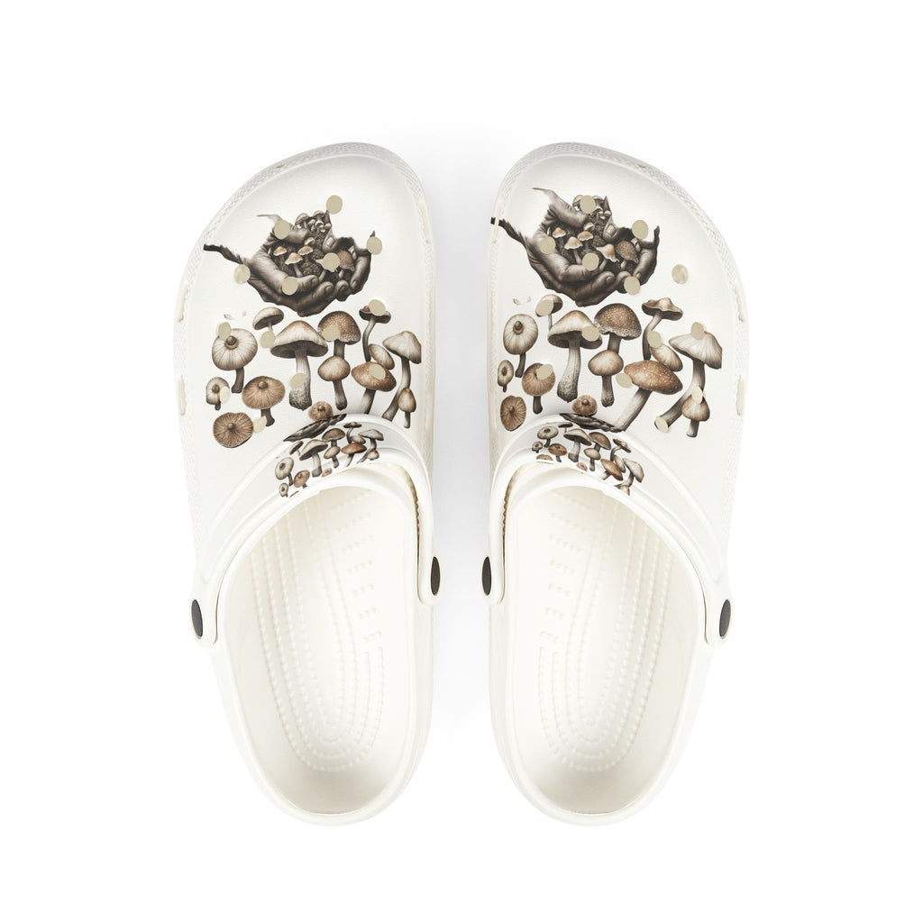 Mushroom Print EVA Foam Clogs — Lightweight Garden & Casual Slip-Ons