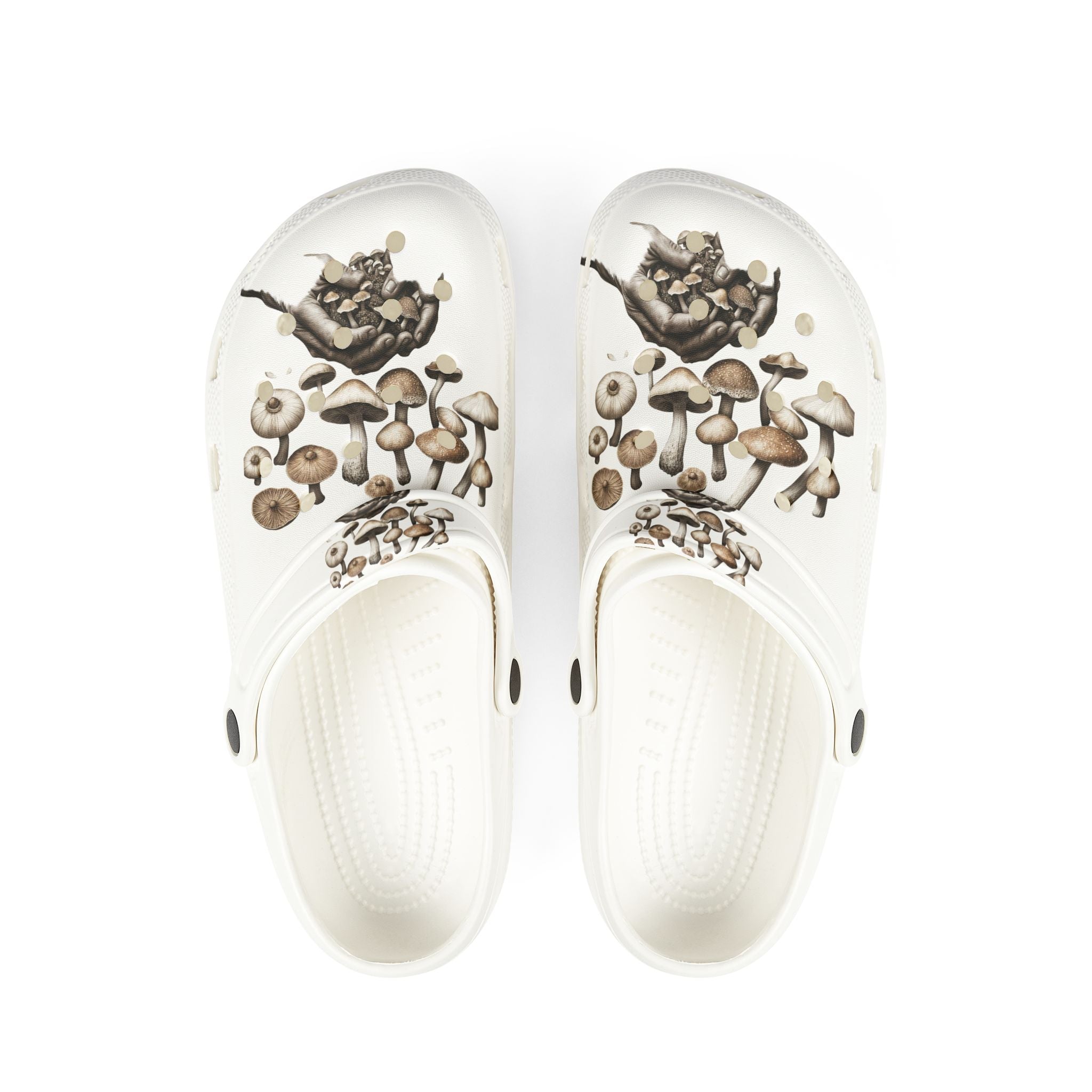 Mushroom Print EVA Foam Clogs — Lightweight Garden & Casual Slip-Ons