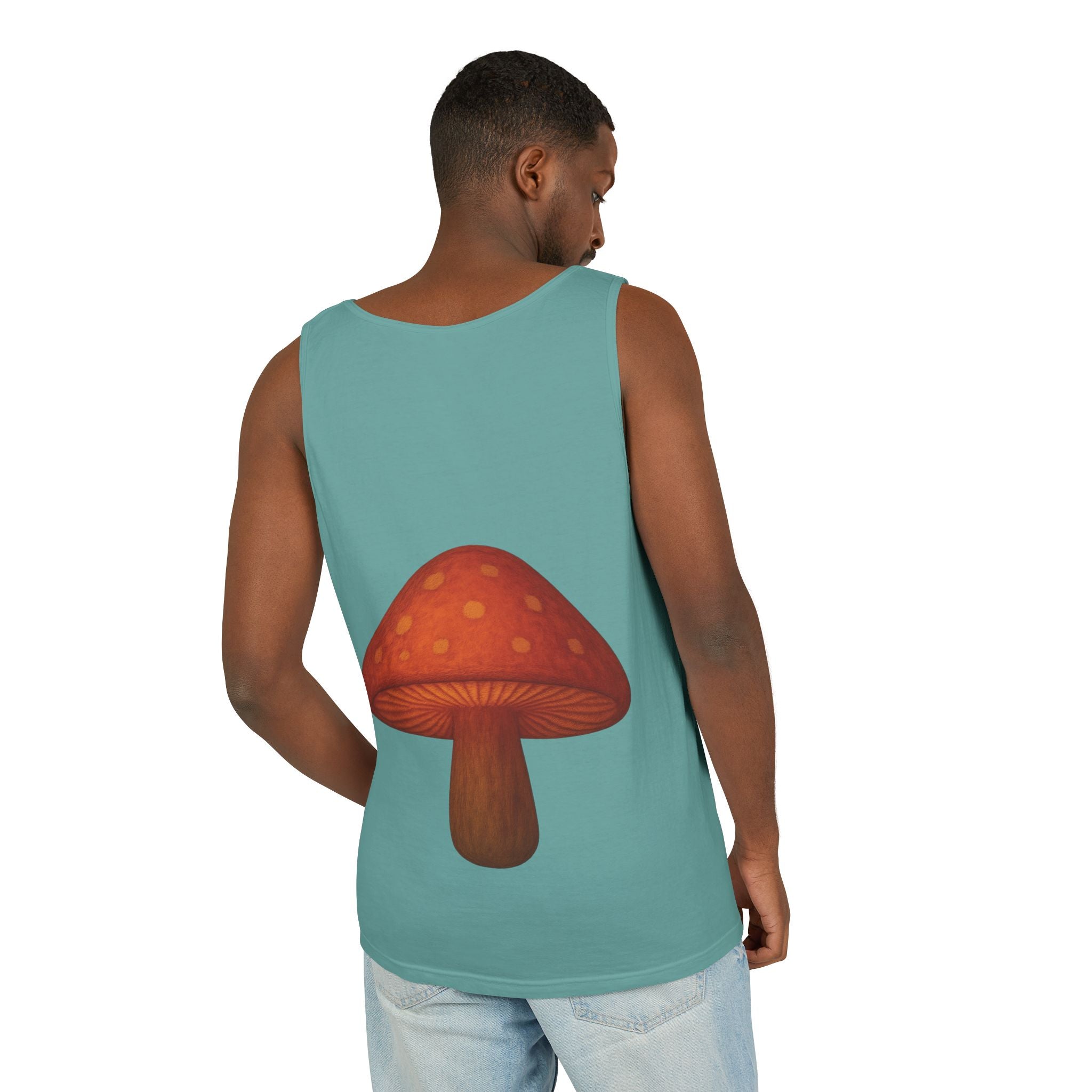 City: Portland Mushroom Tank Top — Vintage Forest Travel Graphic