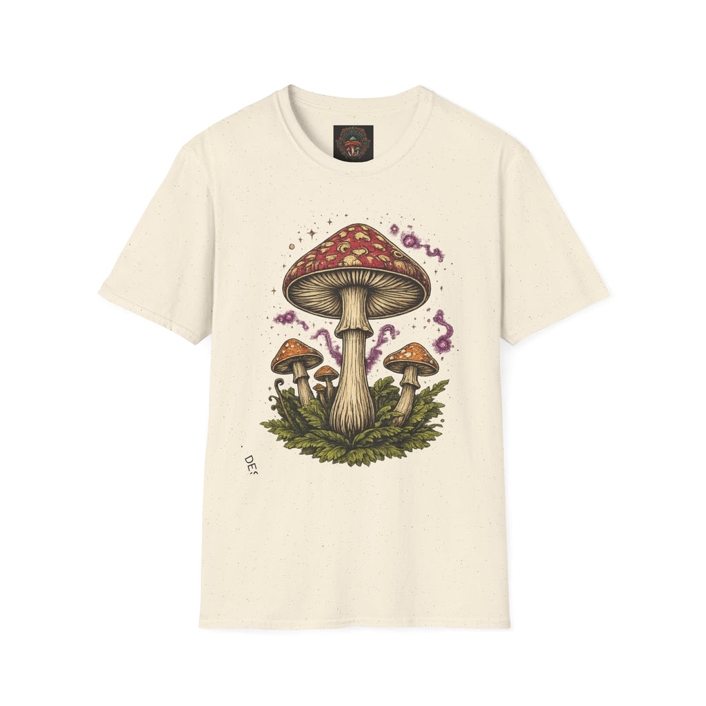 City: Vancouver Mushroom Illustration T-Shirt – Vintage Red Toadstool Graphic