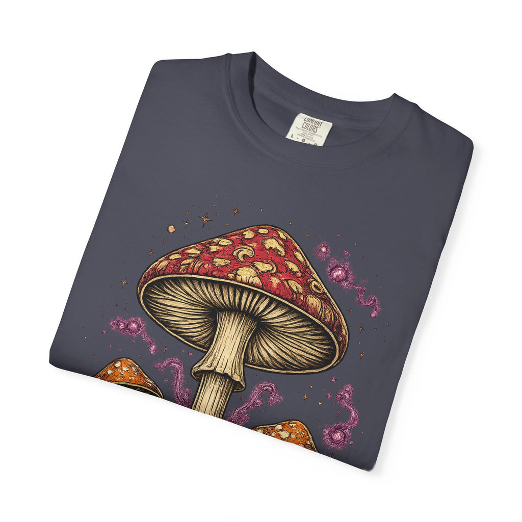 City: Portland Mushroom Graphic T-Shirt — Vintage Forest Amanita Design