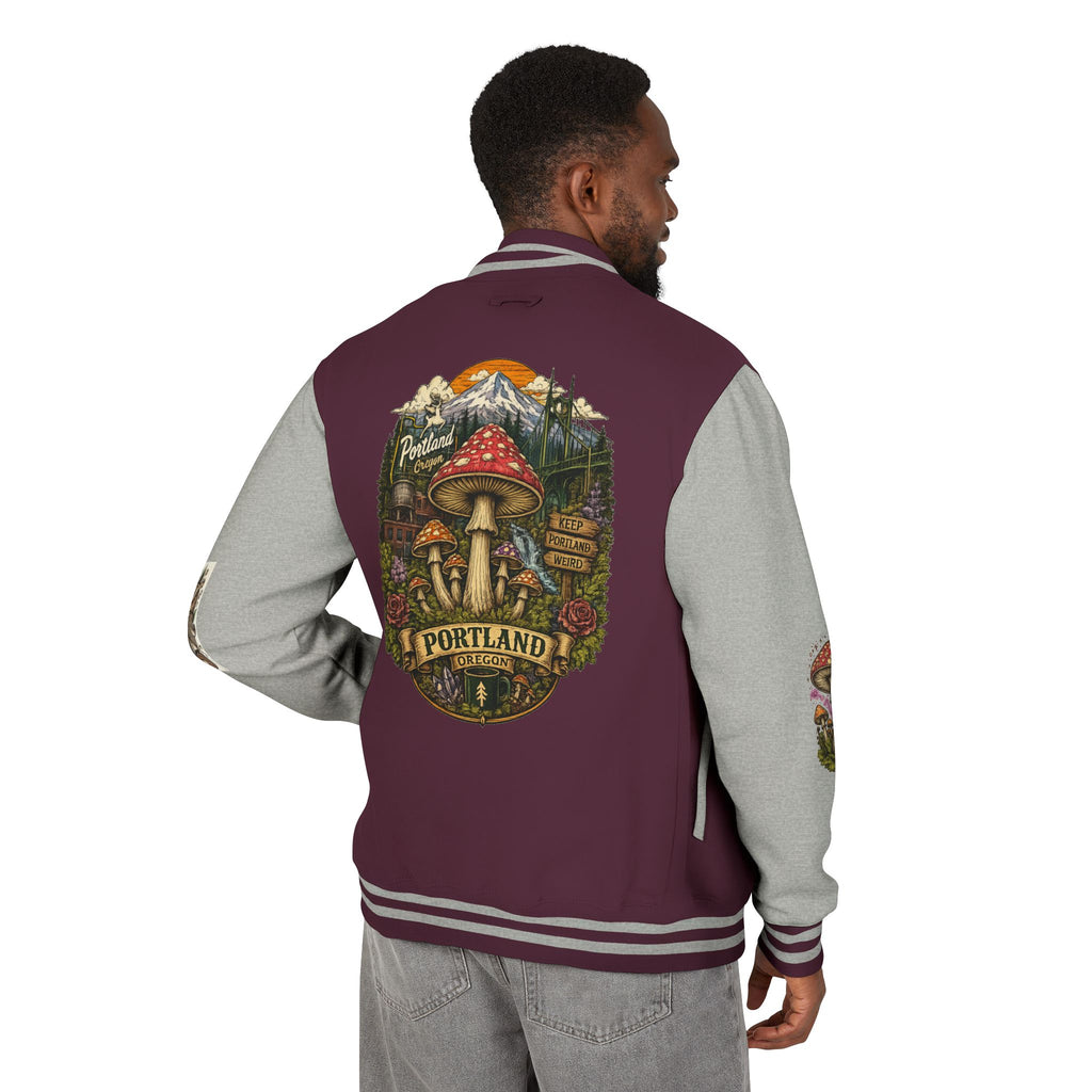 Portland Mushroom Patch Letterman Jacket