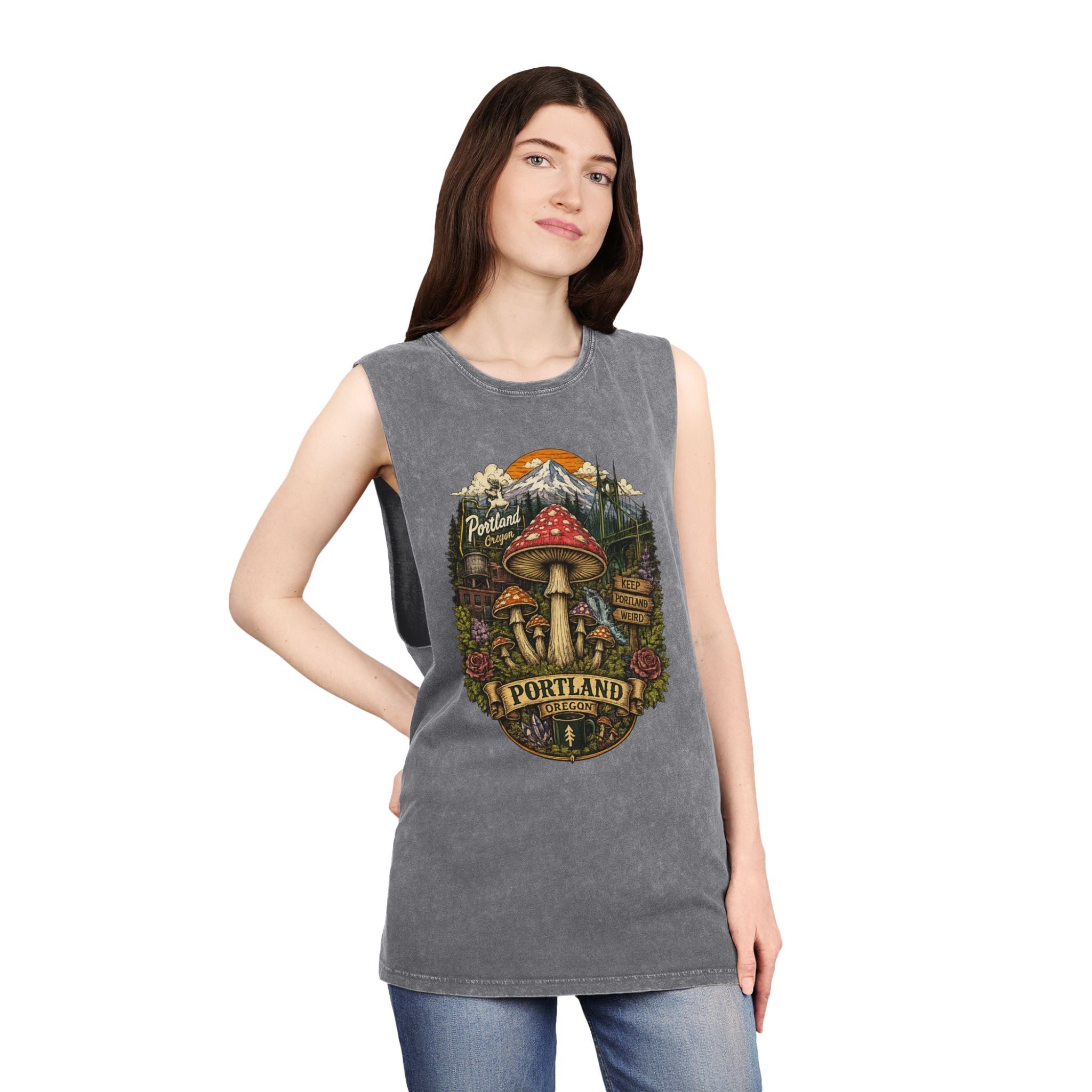 Portland Mushroom Graphic Tank