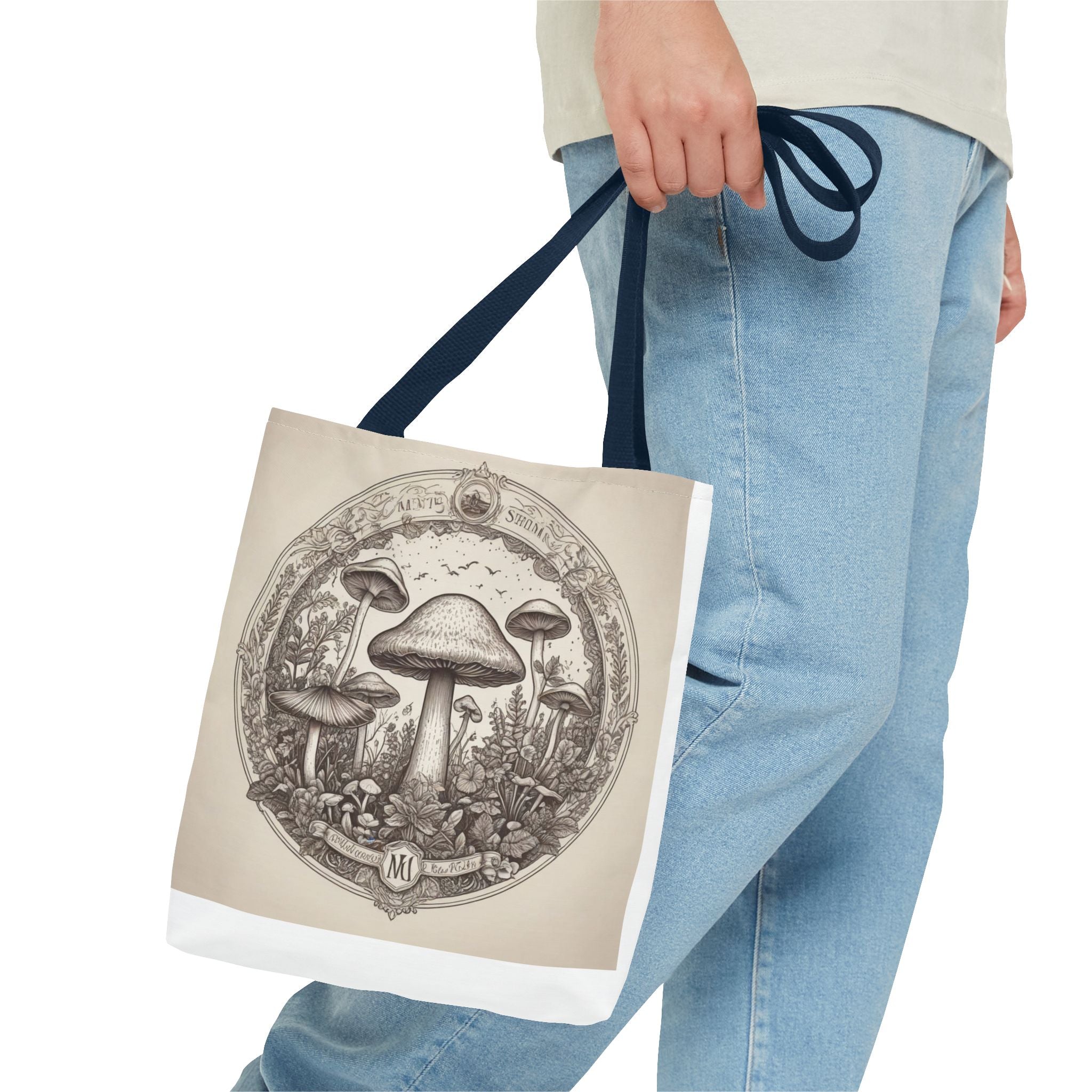 Mystic Shroom Circle Tote Bag – Where Art Nouveau Meets Nature