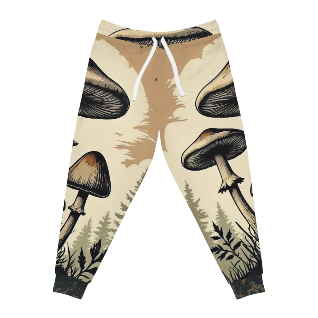 Pantalones deportivos joggers Bosque de Hongos — Estampado botánico integral vintage