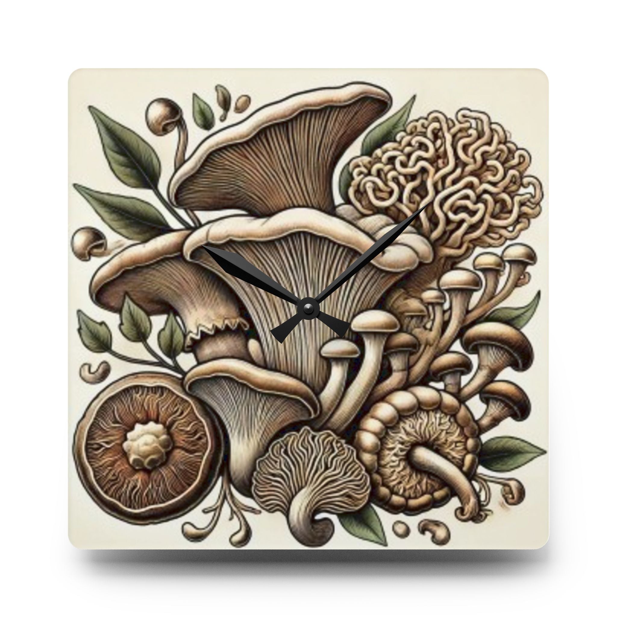 Forest Time Mushroom Harmony Clock