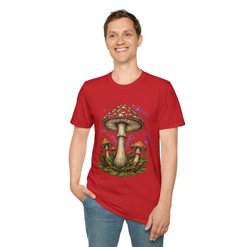 City: Gresham Psychedelic Mushroom Graphic T-Shirt — Red Amanita Illustration