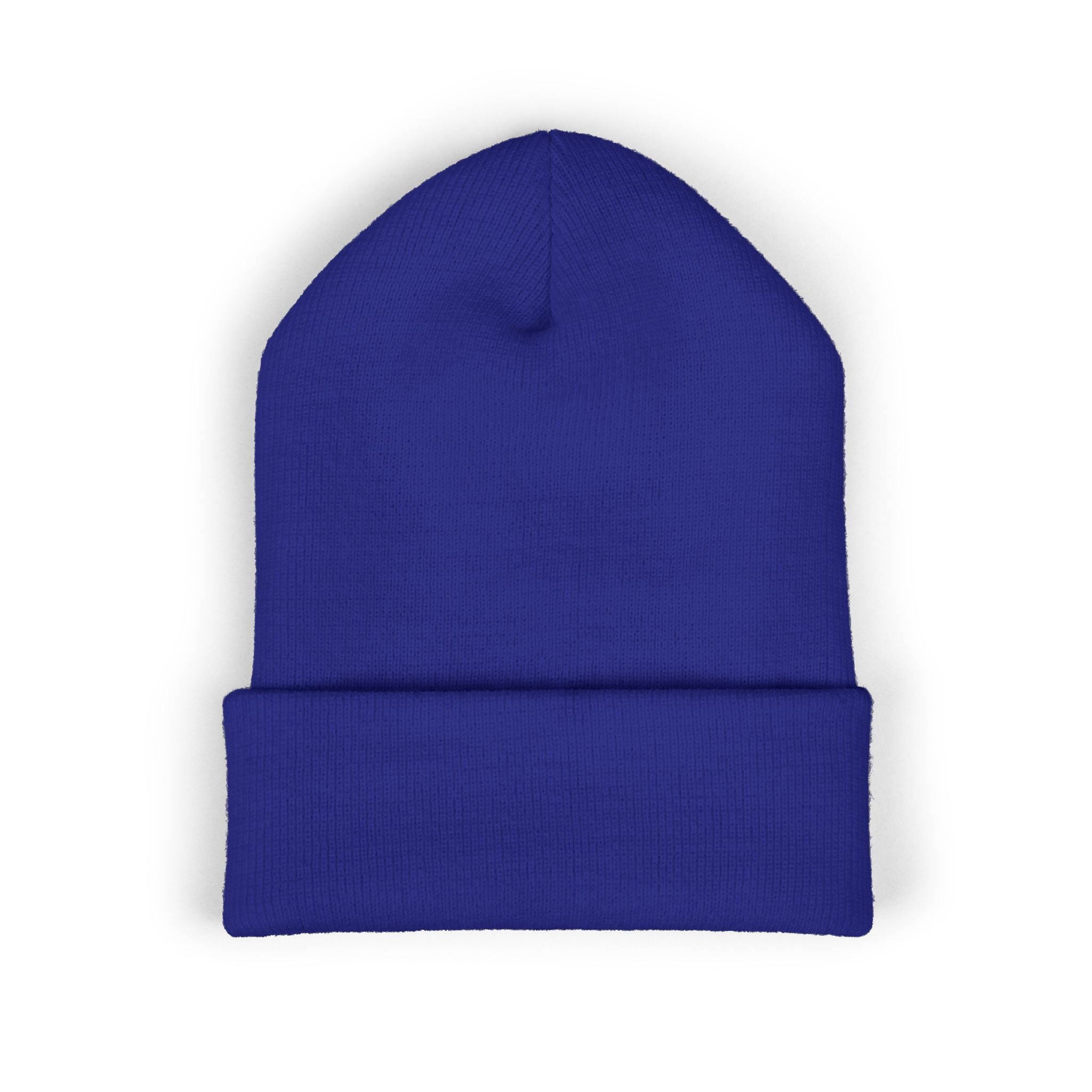 Beanie: Embroidered Colorful Mushroom Beanie — Cute Cuffed Knit Hat