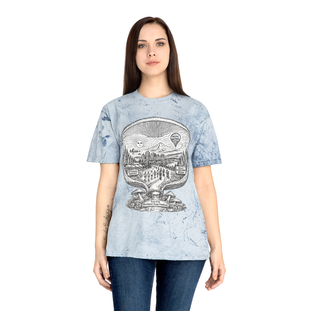 City: Portland Mushroom Vintage T-Shirt