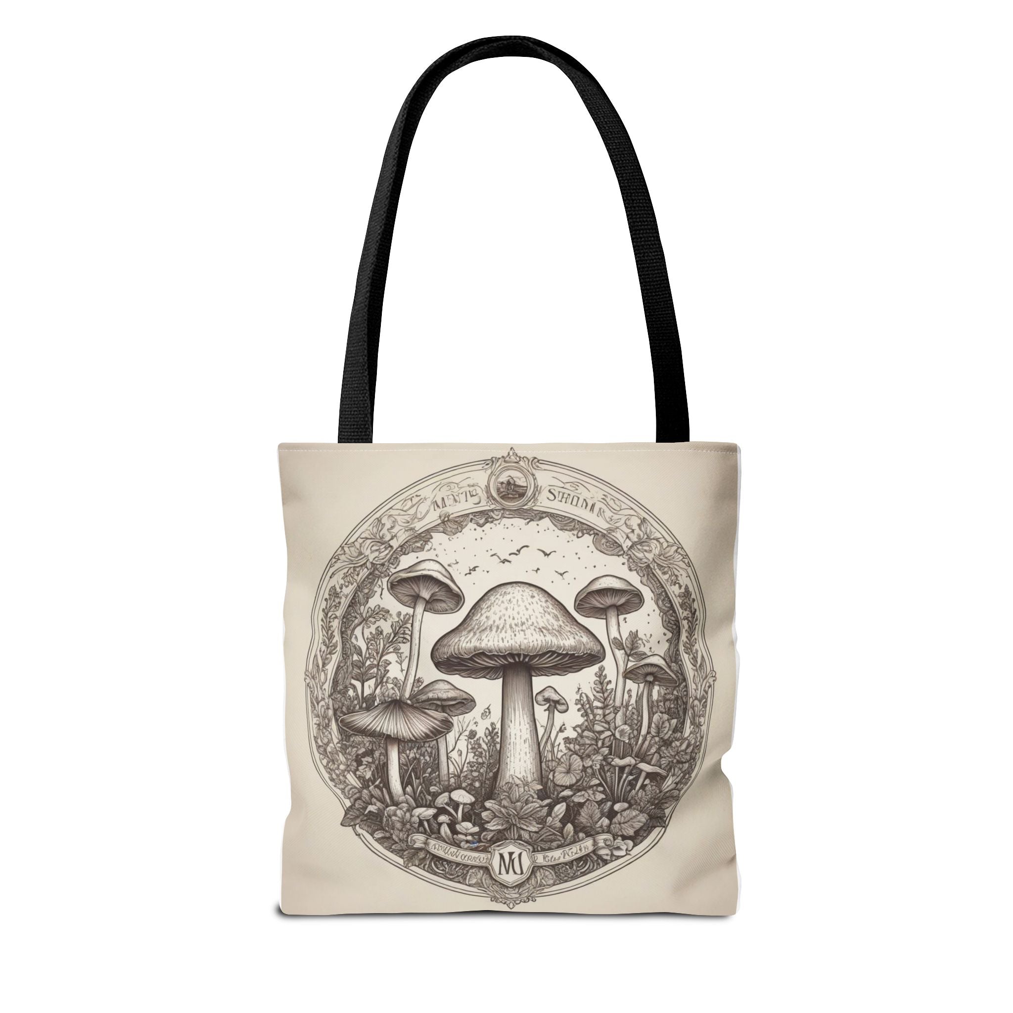 Mystic Shroom Circle Tote Bag – Where Art Nouveau Meets Nature