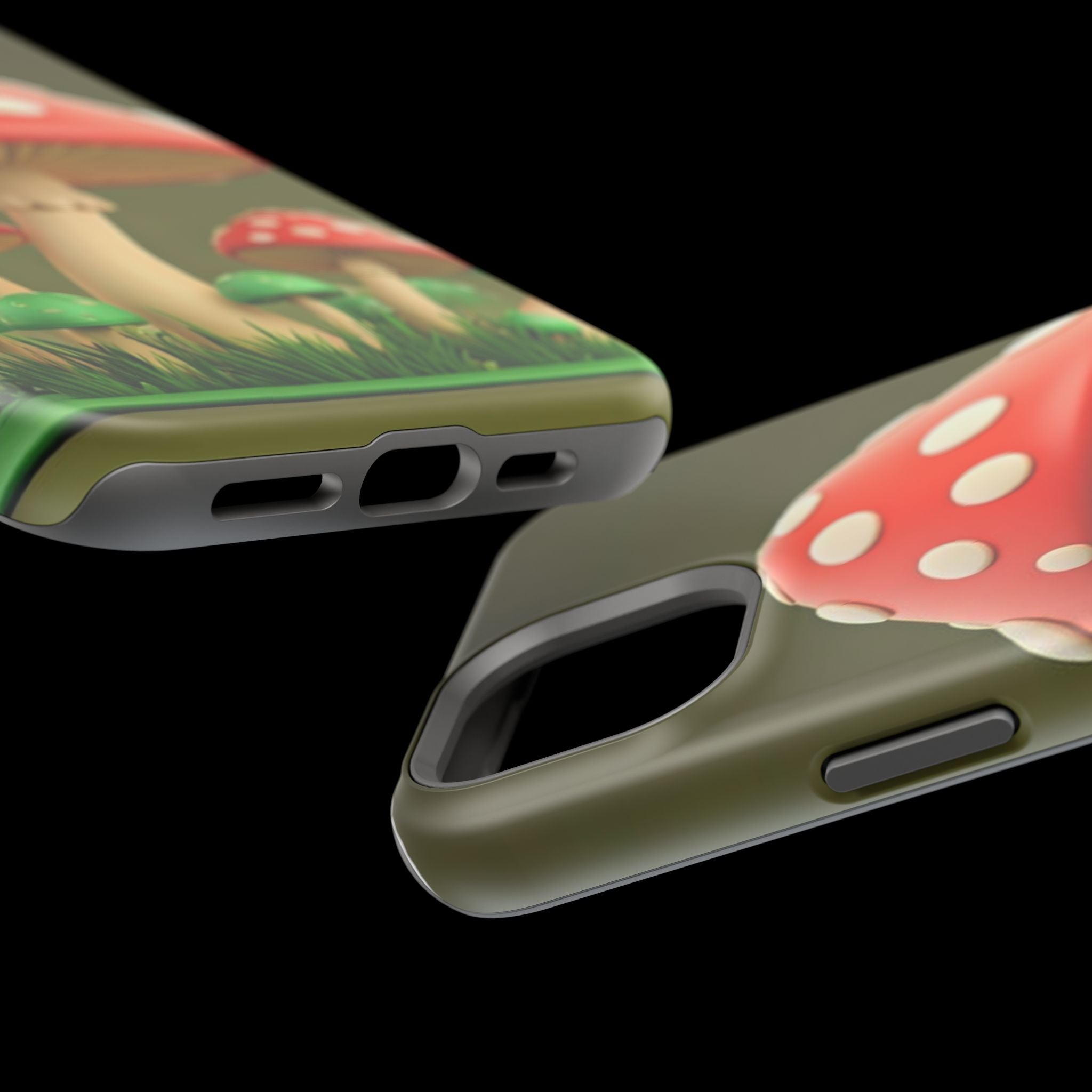 Golden Glow Mushroom Phone Case – Nature Meets Radiance